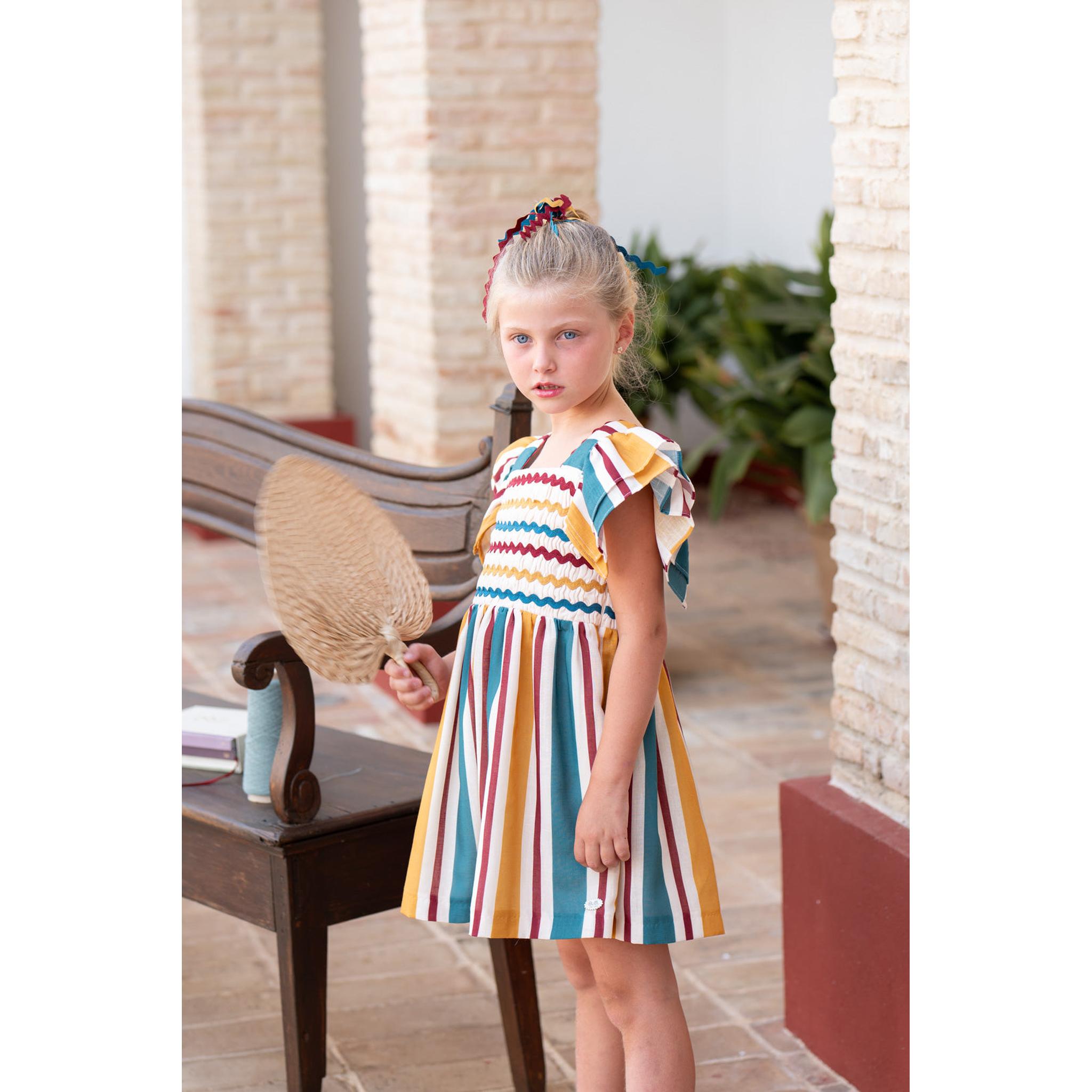 Vestido Rayas Tricolor
