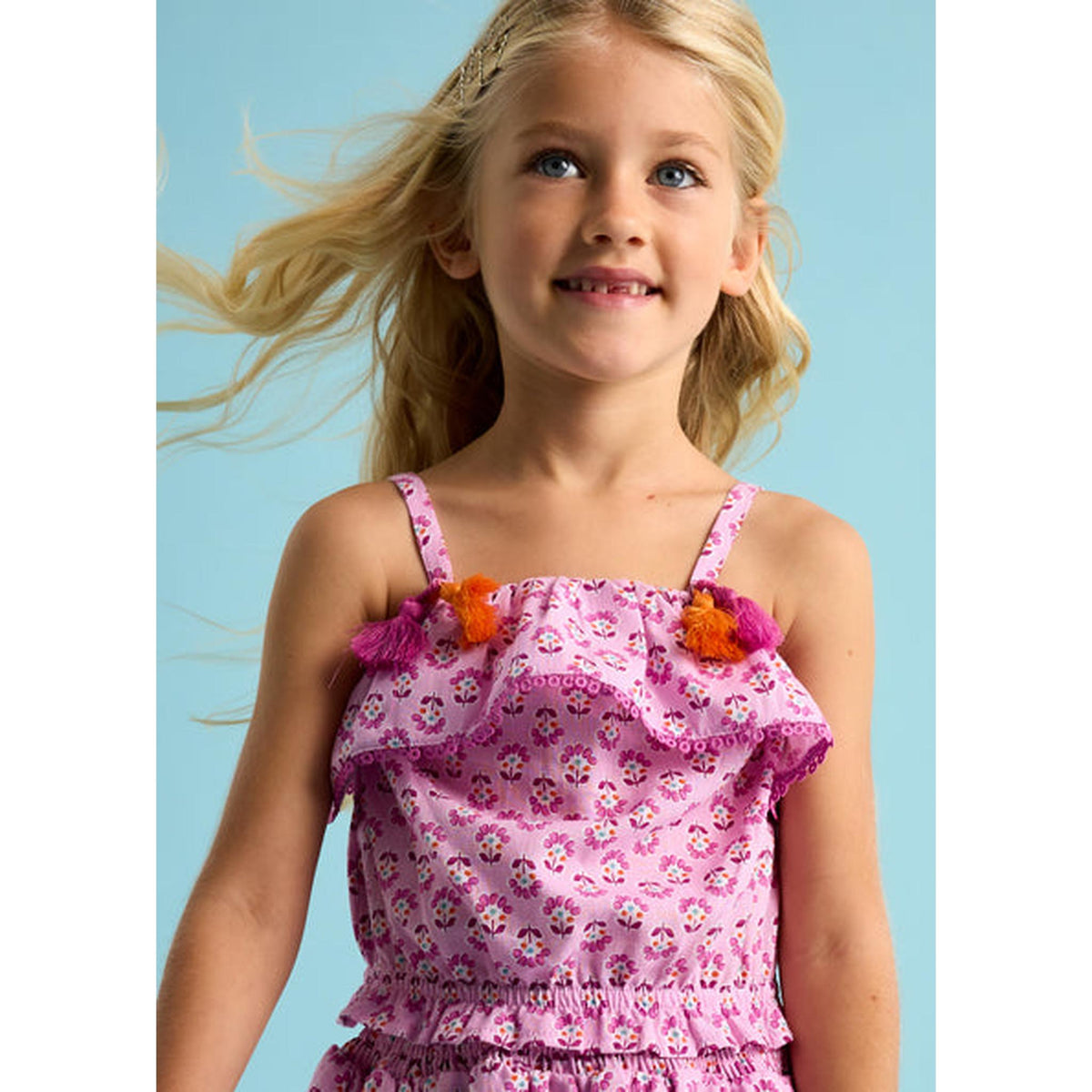 Girl Ruffle Printed Skirt Set