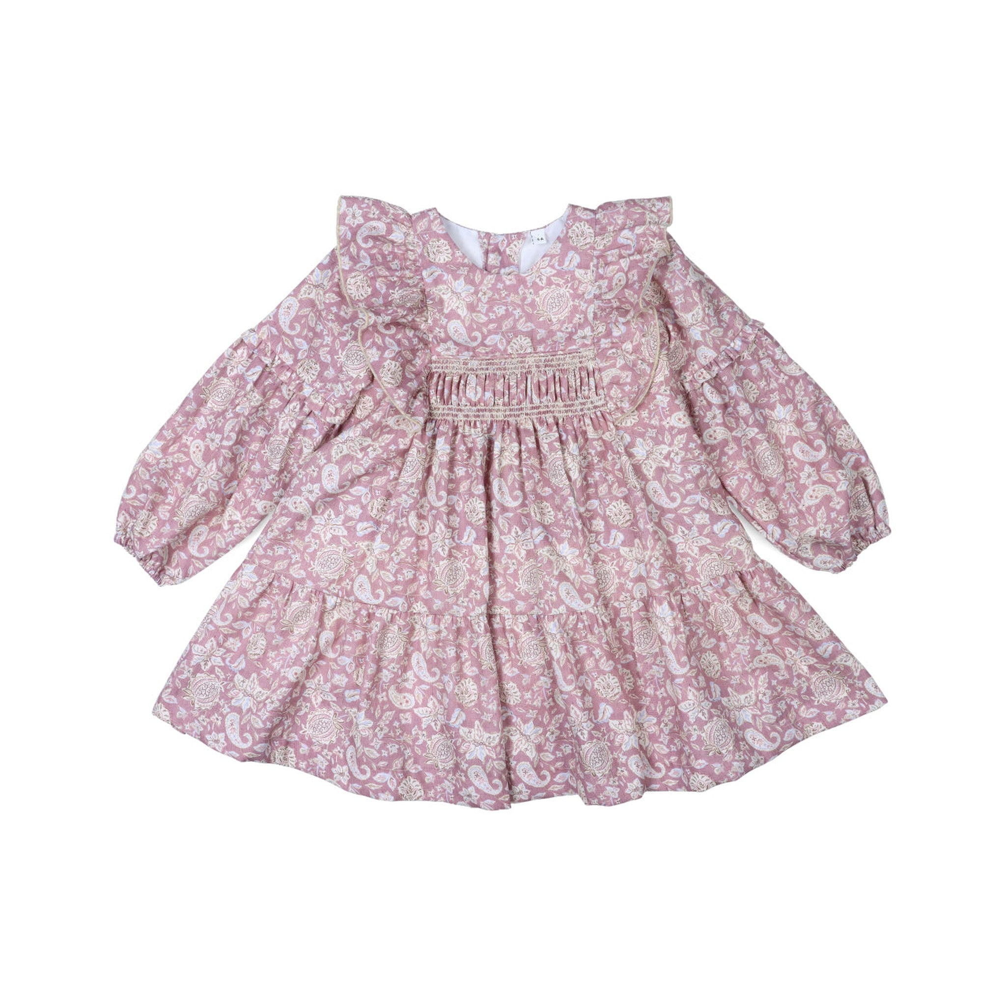 Flor Rosada Ruffle Dress