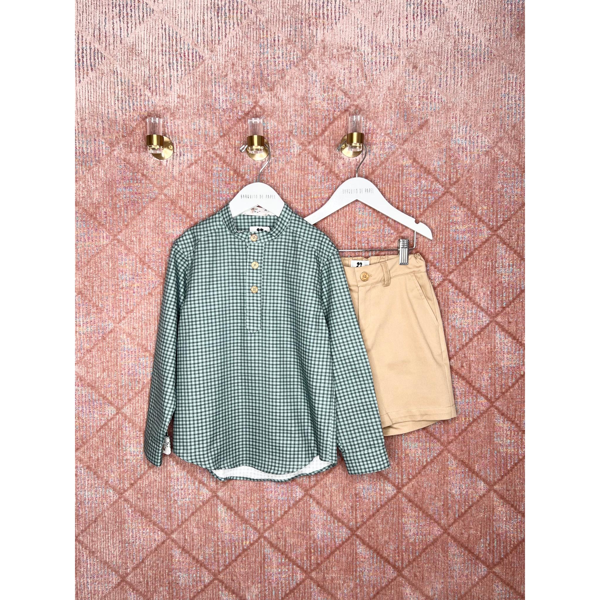 Pant Camel Camisa Cuadros
