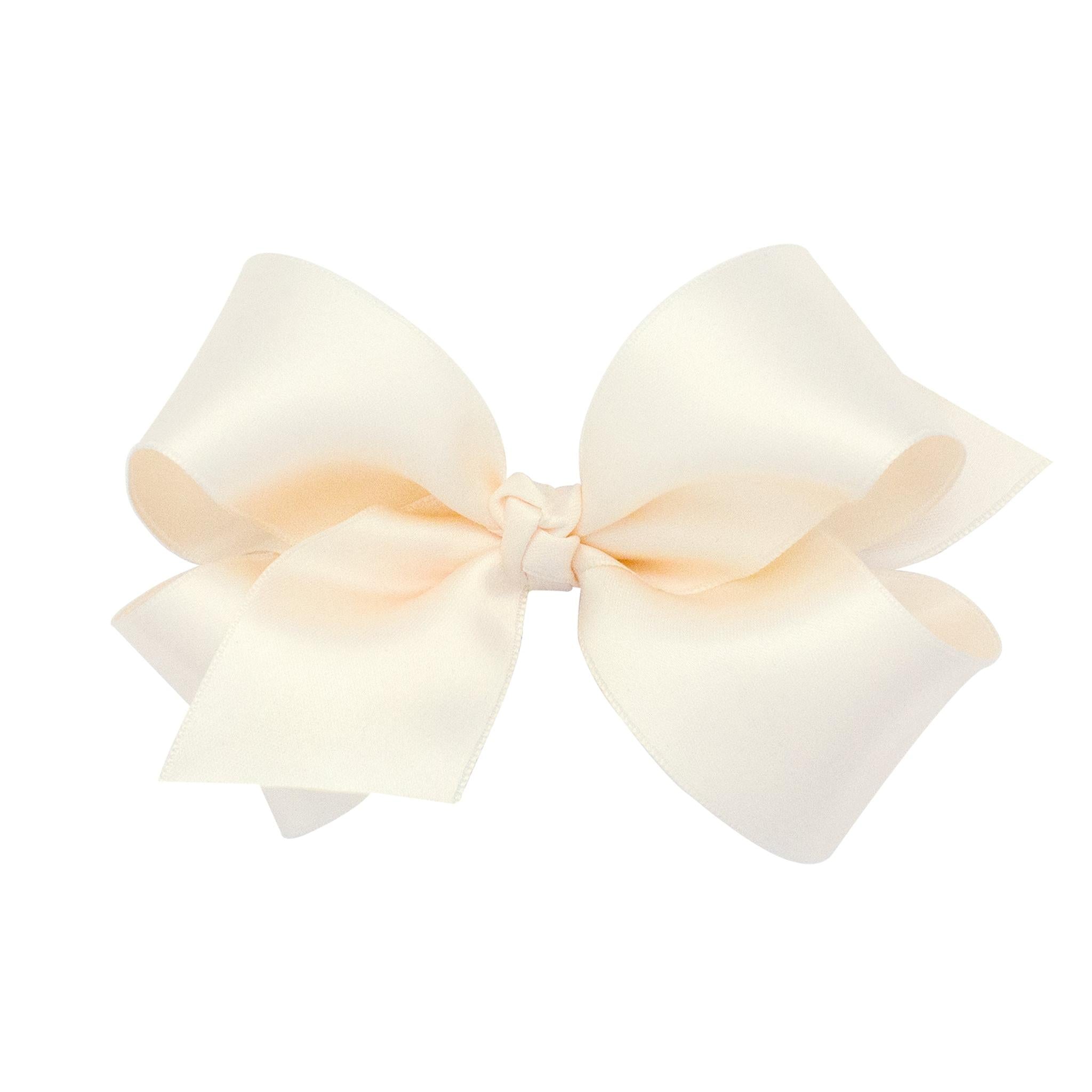 Medium French Satin Girls Hair Bow (Knot Wrap)