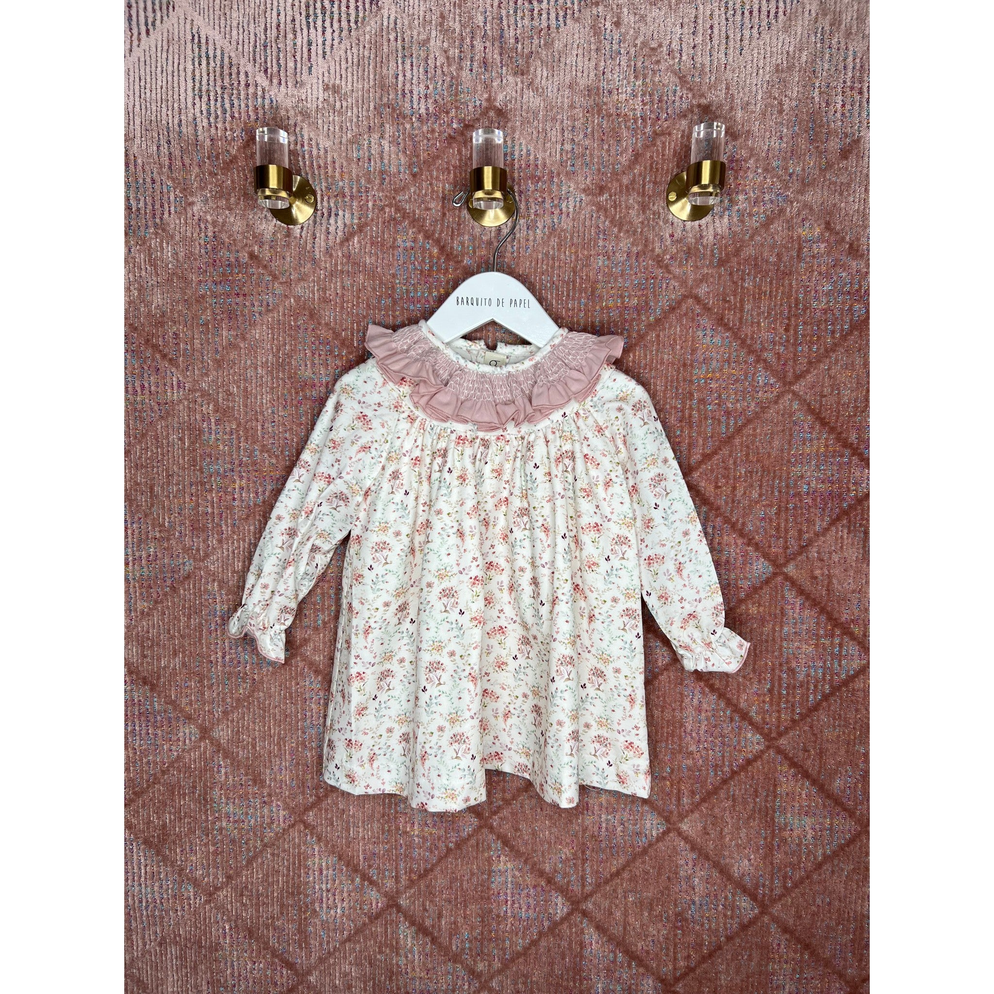 Long Sleeve Smocked Dress, Romantic