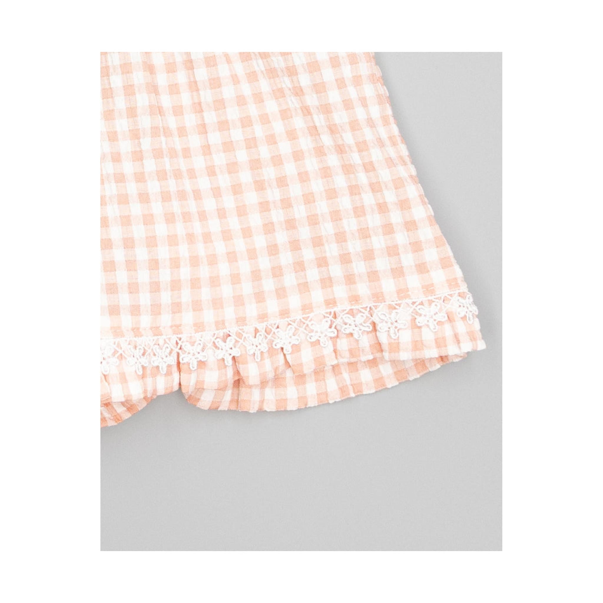 Coral Vichy Short Set