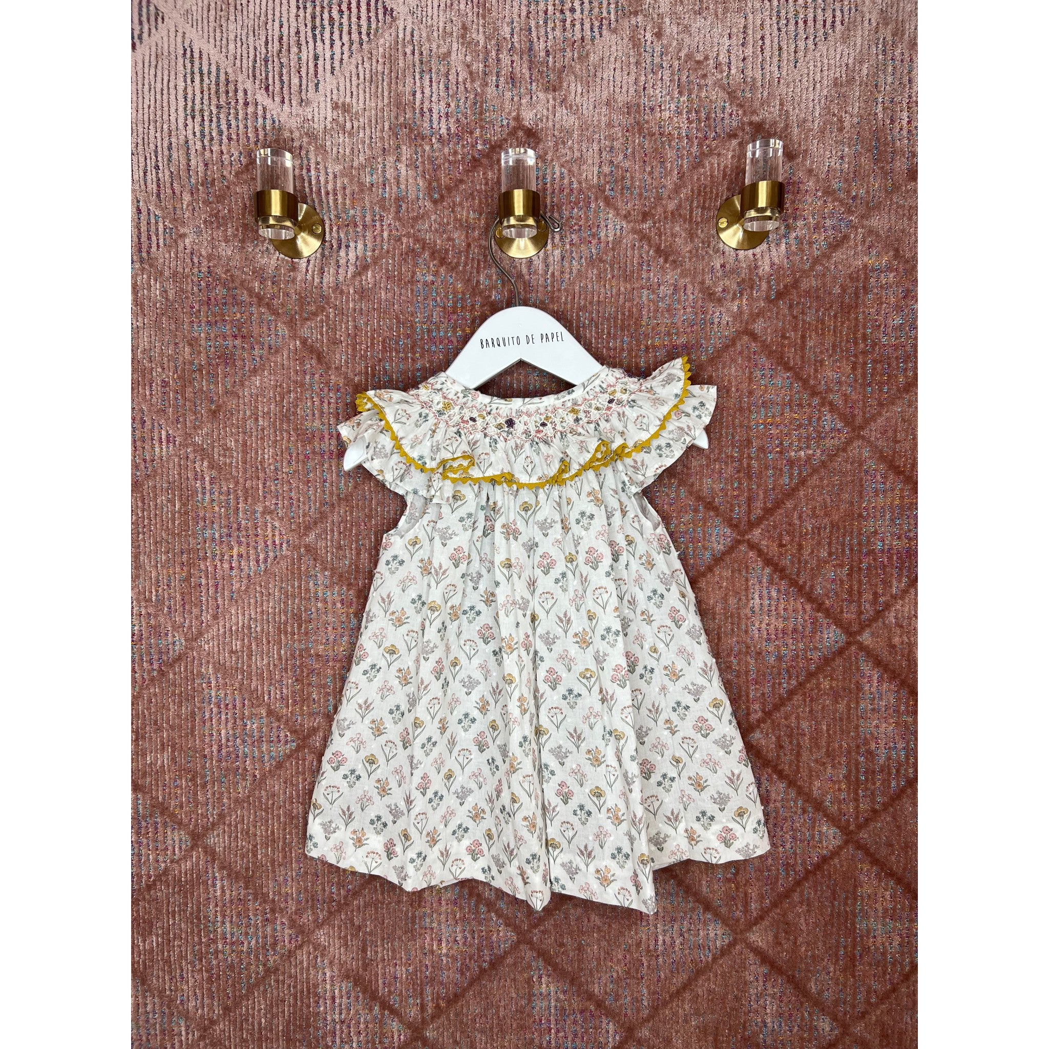 Plumeti Tostado Smocked Dress