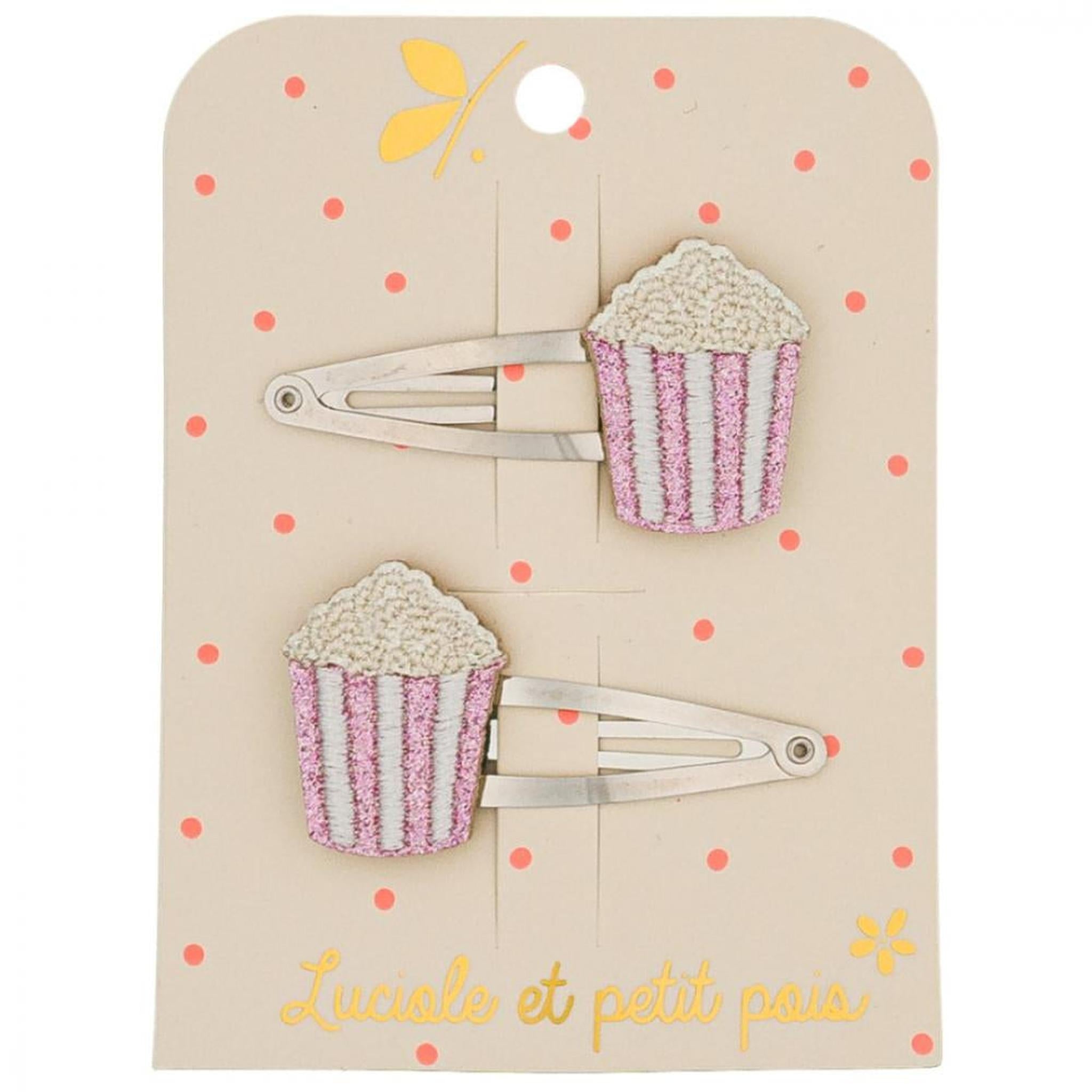 Popcorn hair clips (pair)