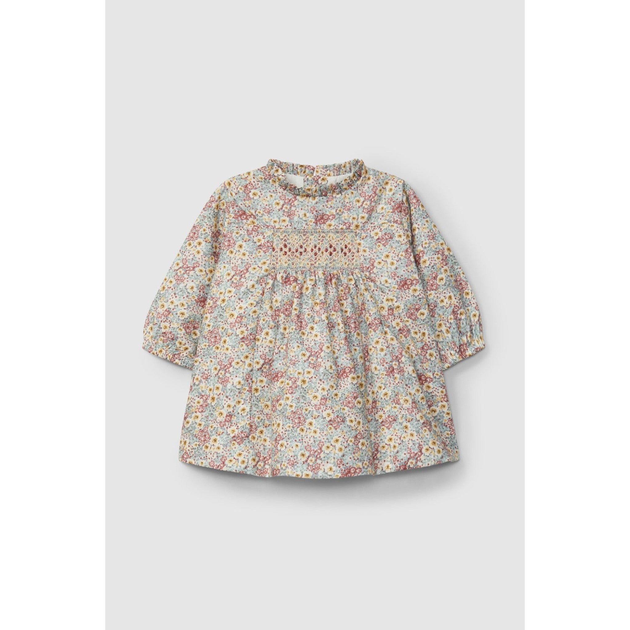 Floral dress with smocking