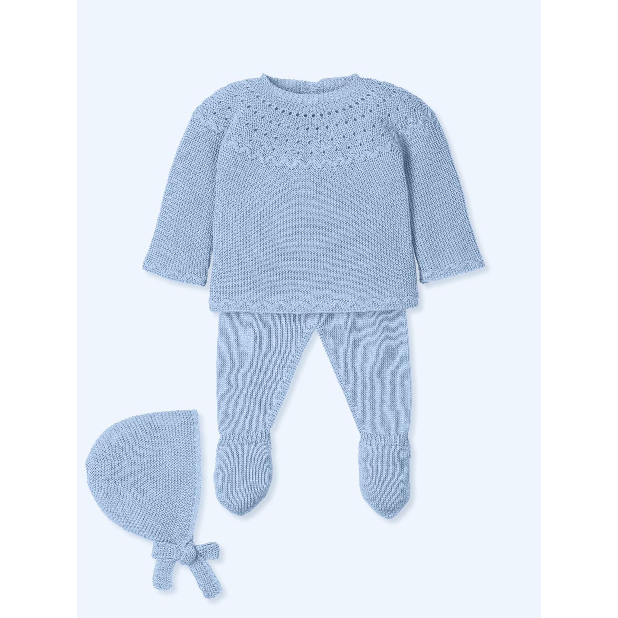 Canesu Menguado Three Piece Knitted Set