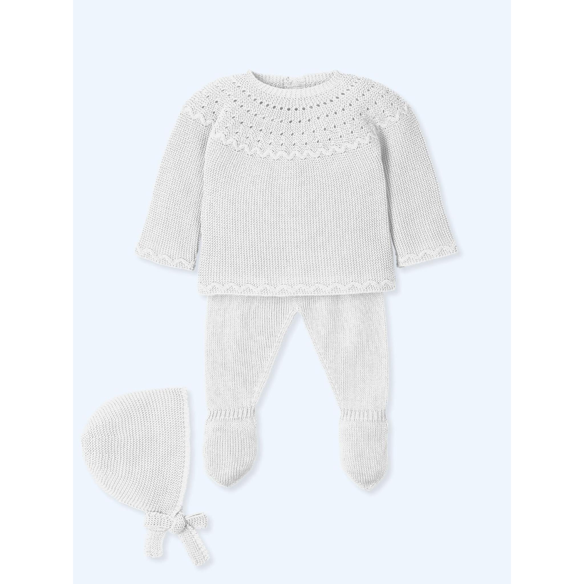 Canesu Menguado Three Piece Knitted Set
