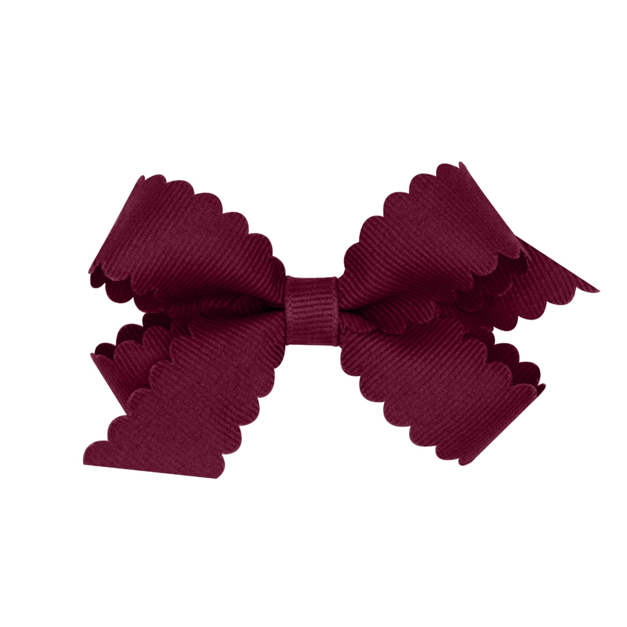 Mini Scalloped Edge Grosgrain Bow
