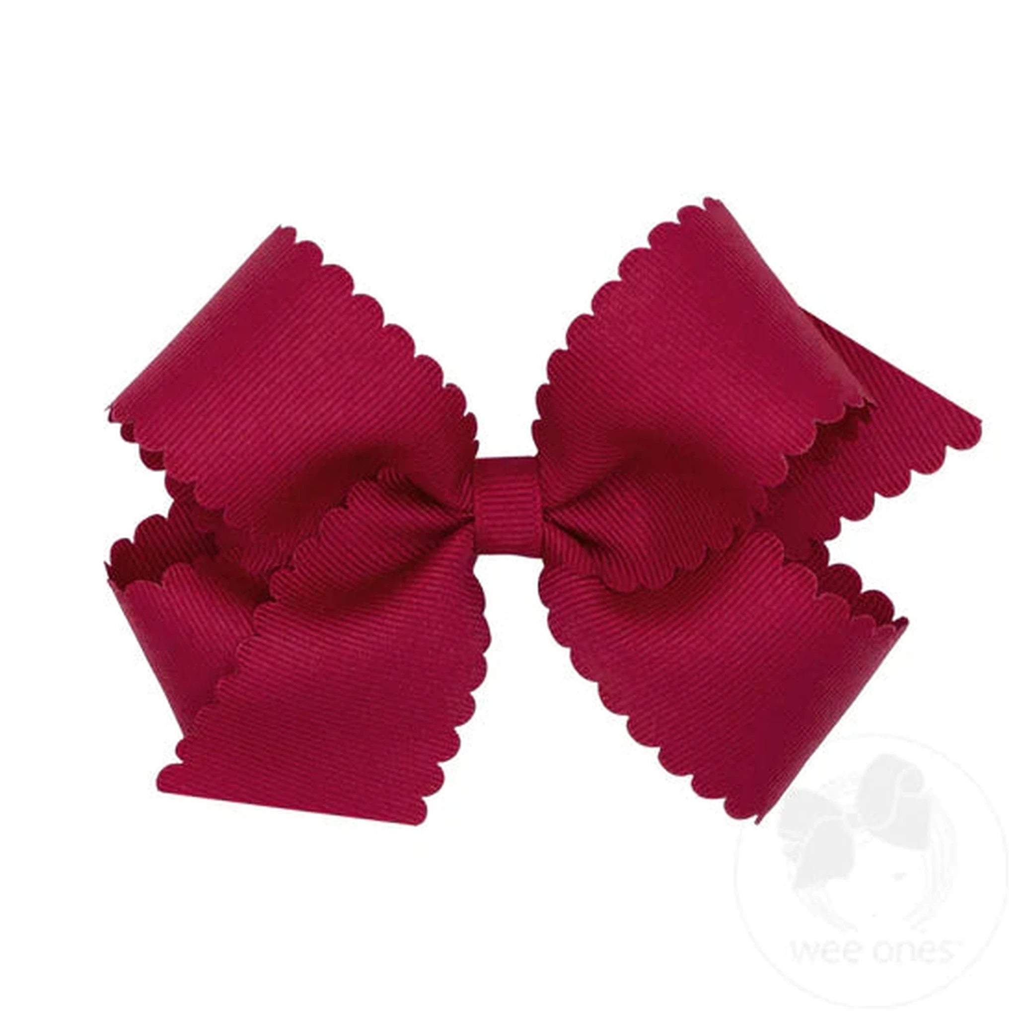 Medium Scalloped Edge Grosgrain Bow