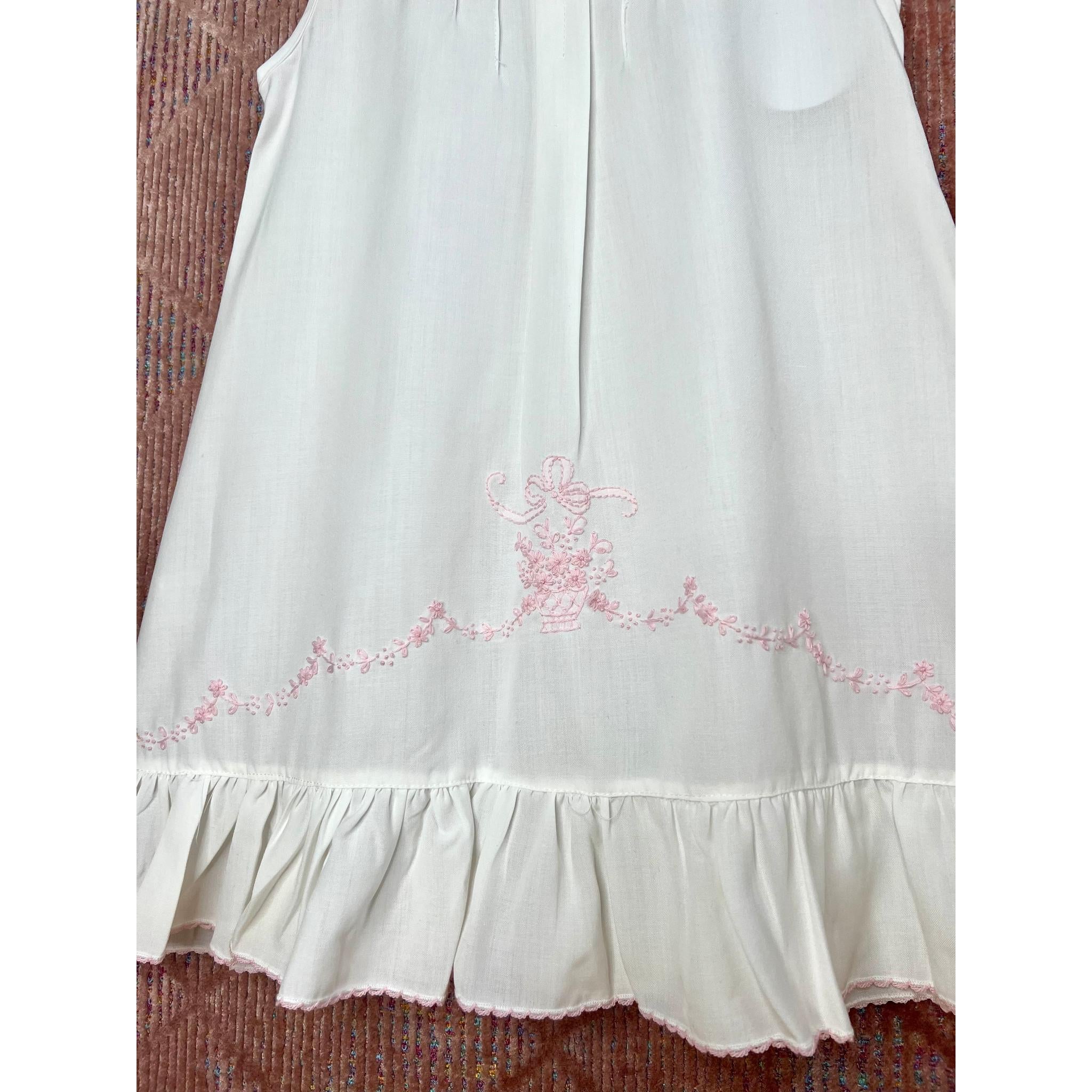 White Gown with Embroidered Bows