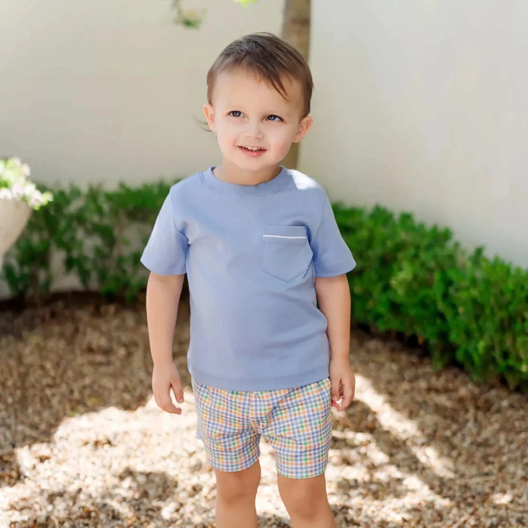 Walker Boys' Short Set - Harvest Gingham
