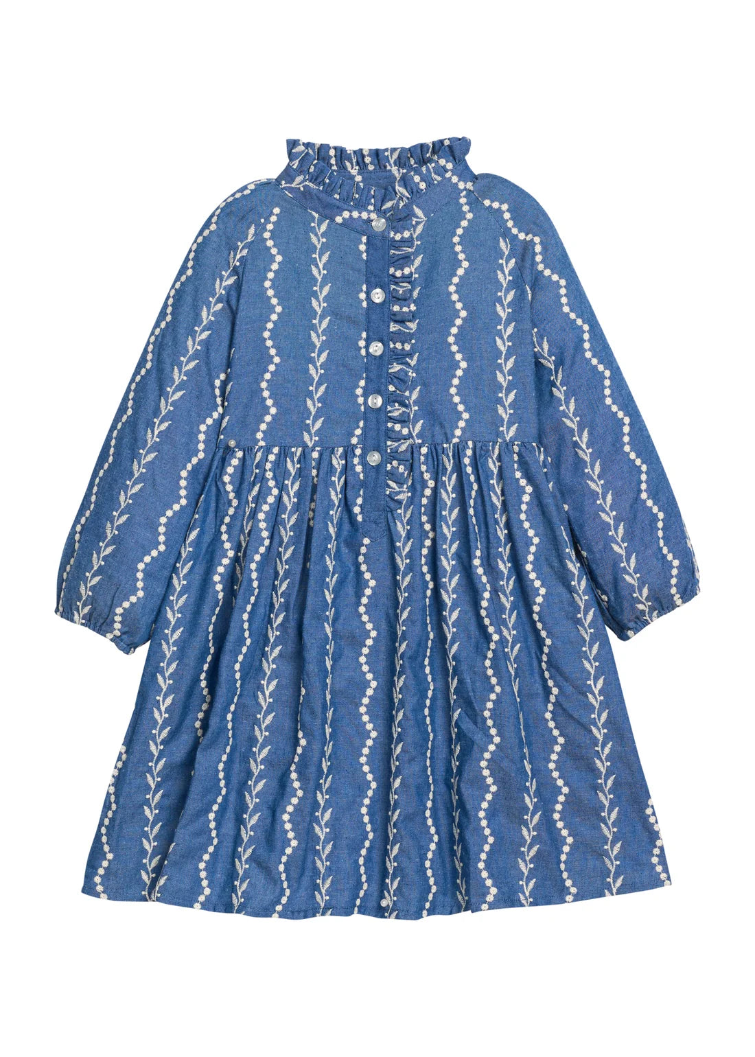 Amelia Dress - Chamonix Chambray Embroidery