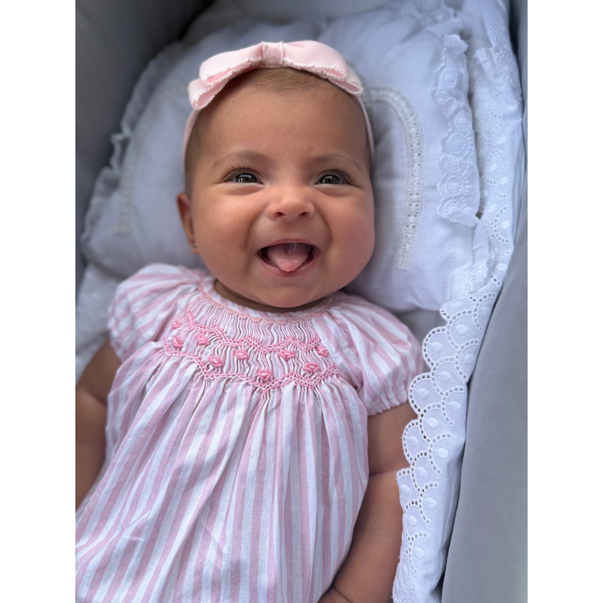 Heather Moonstitch Bow Newborn