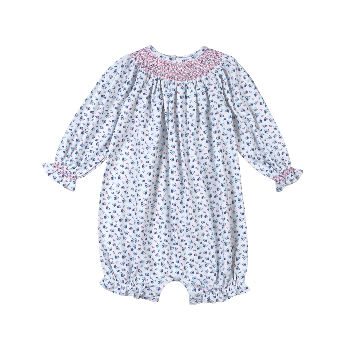 Callie Smocked Bishop Bubble - Short Sleeve