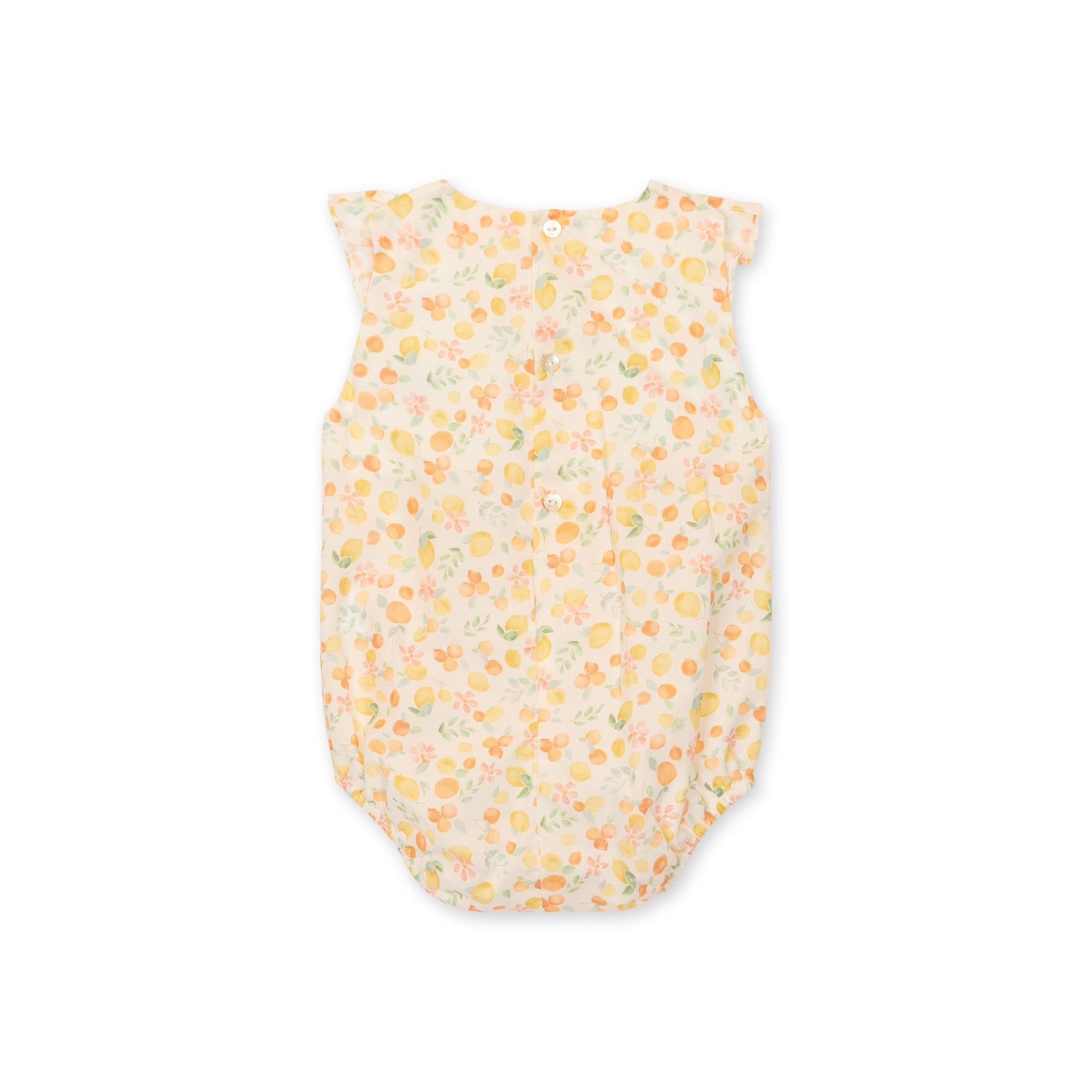Citrus Romper with Bonnet