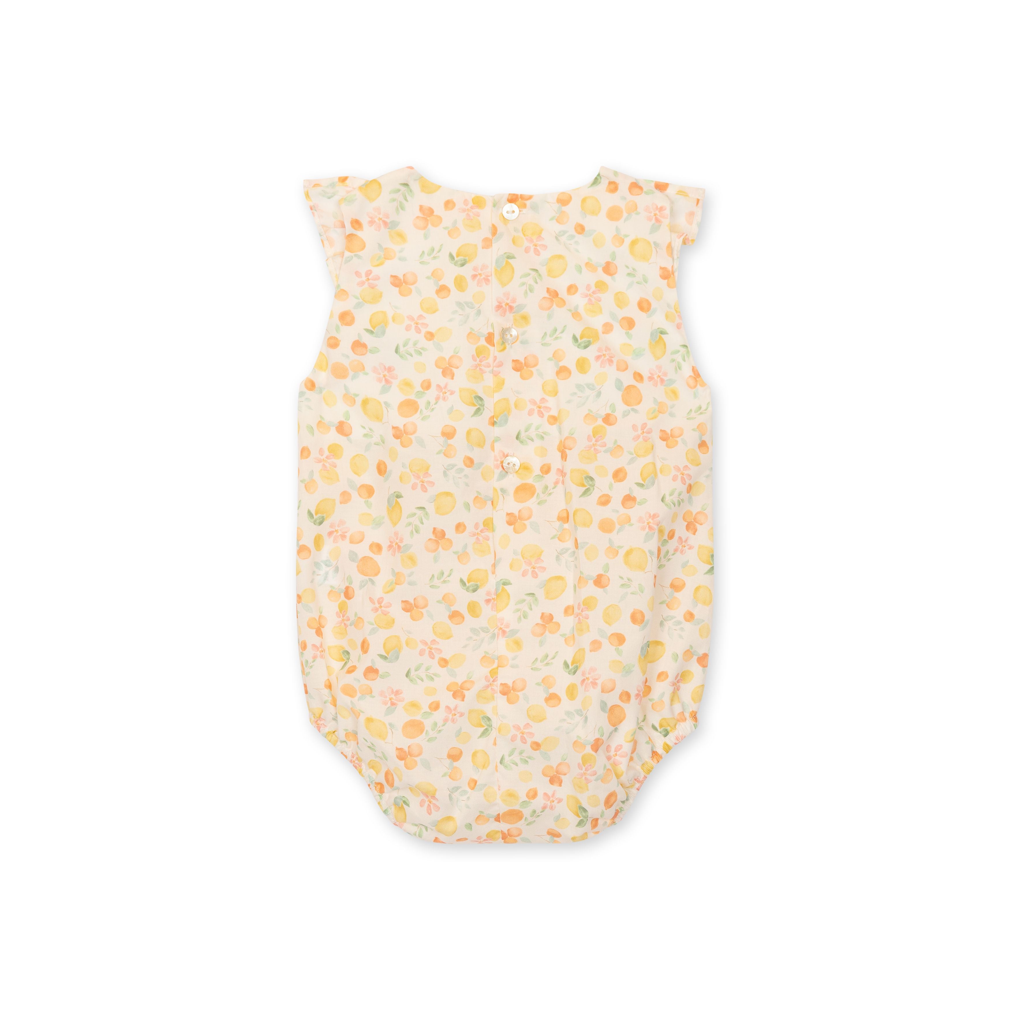 Citrus Romper with Bonnet