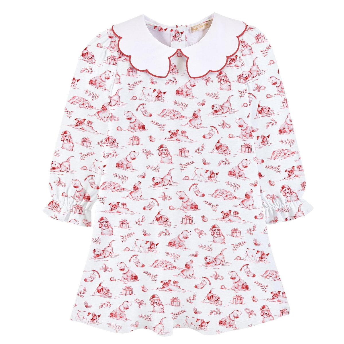 Puppy Noel Toile Pima Nightgown