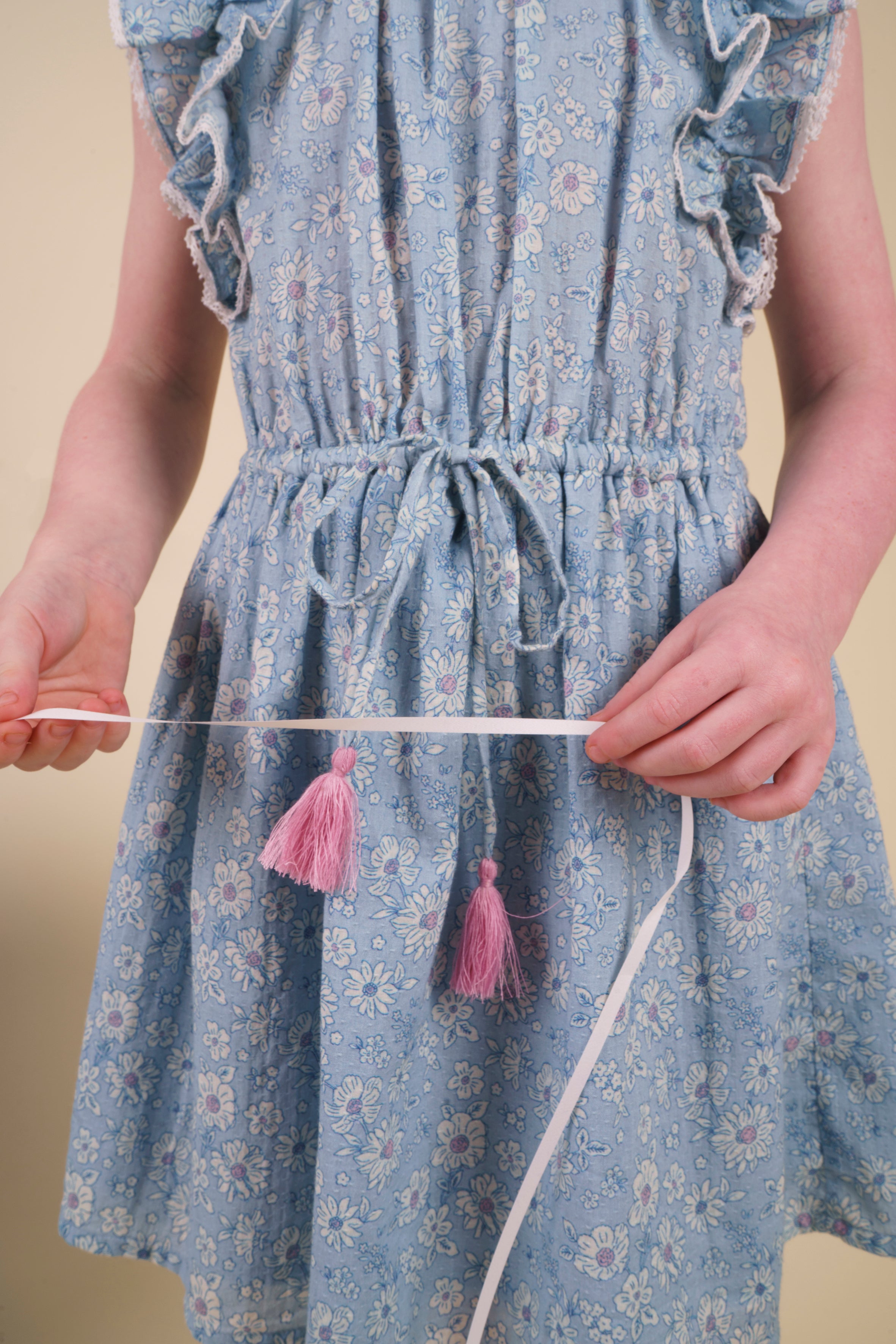 Florence Dress - TONAL FLORAL BLUE PRINT