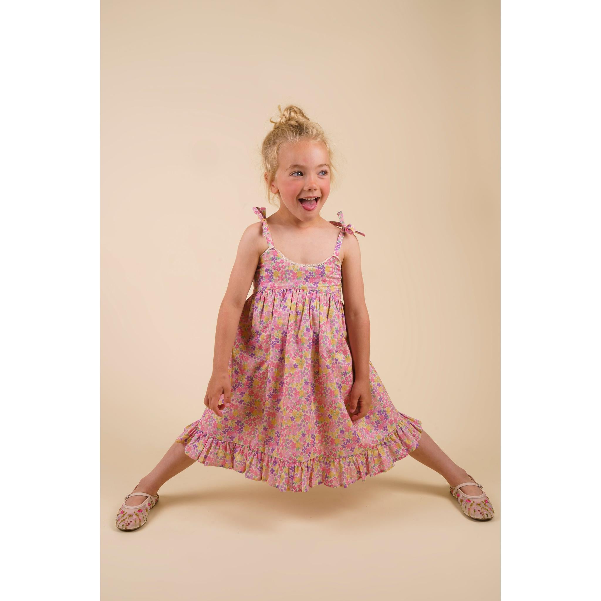 Alena dress - EMMA FLORAL PURPLE PRINT