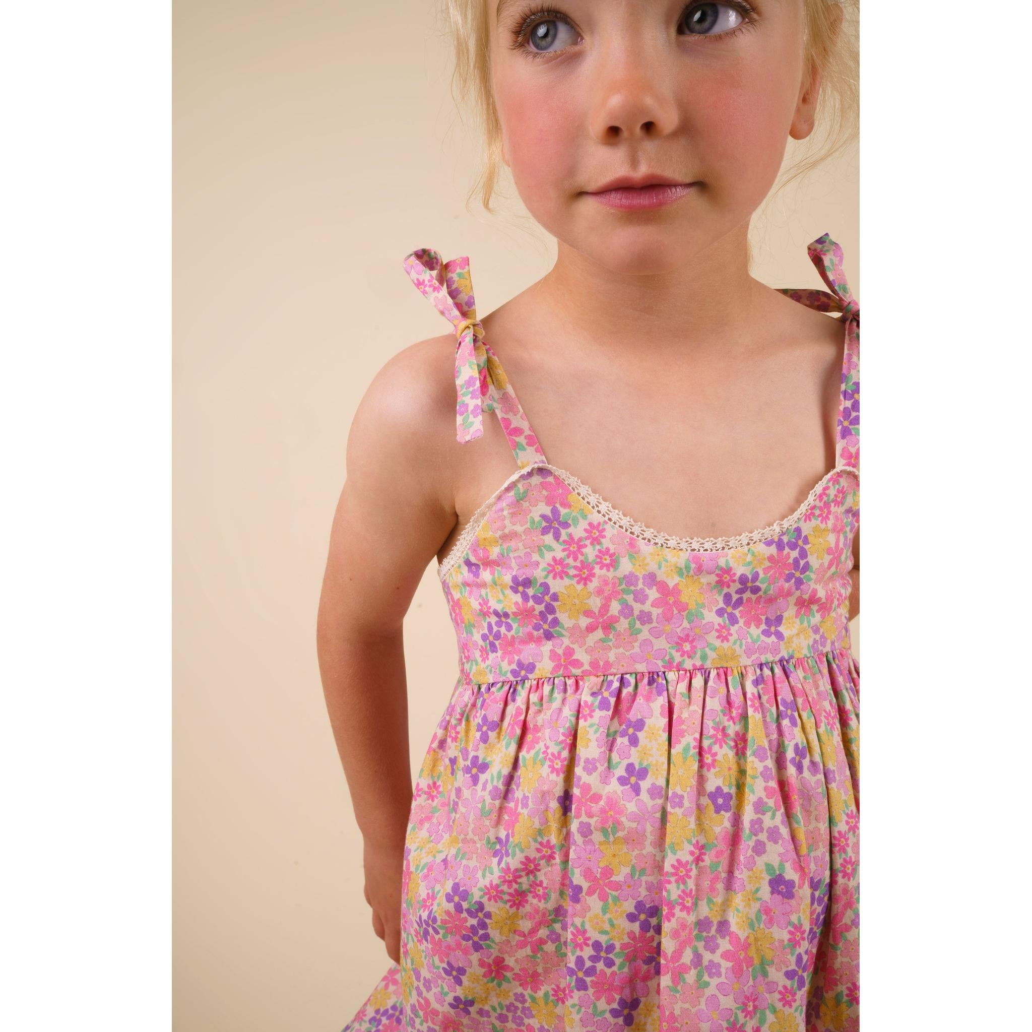 Alena dress - EMMA FLORAL PURPLE PRINT