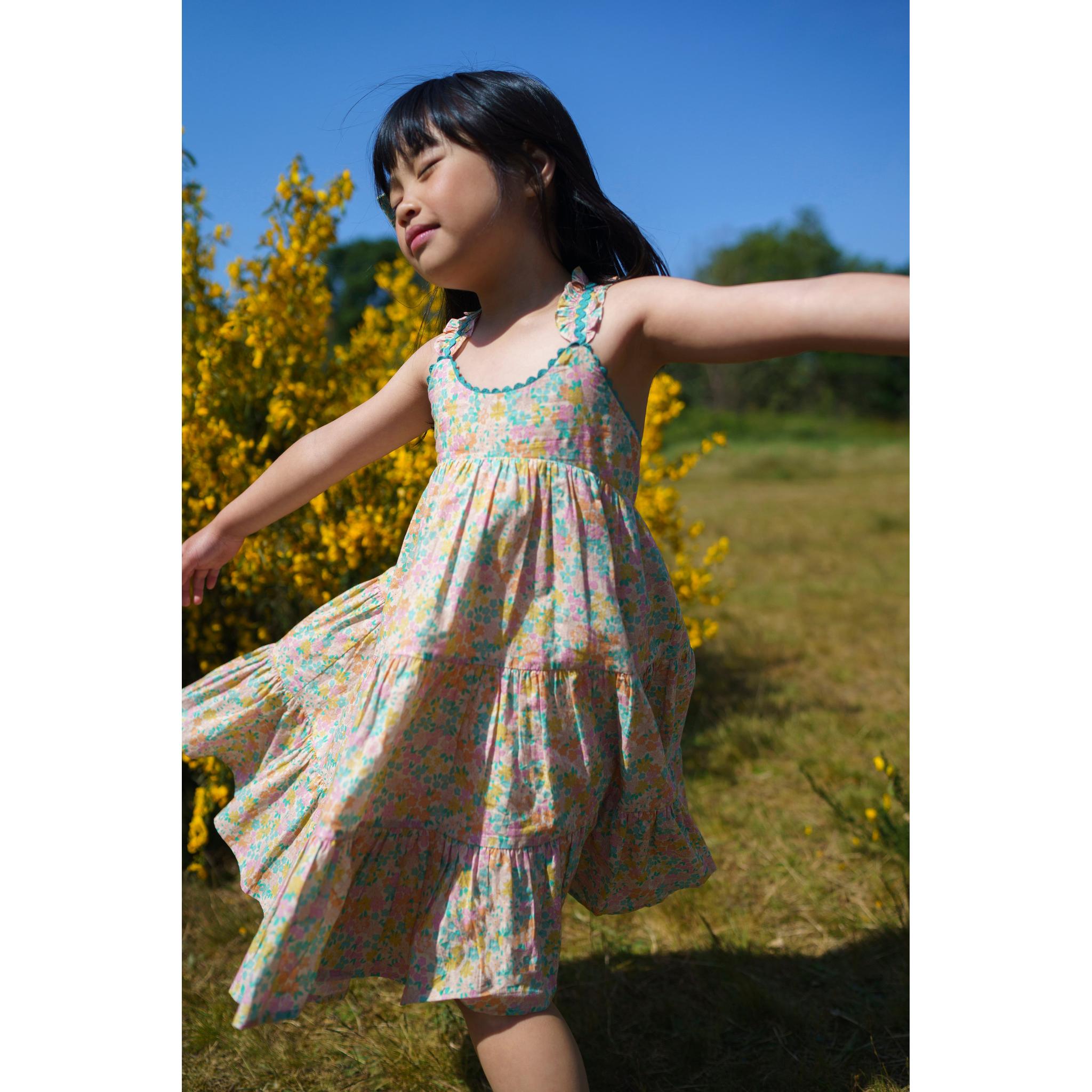 Laura Dress - EMMA FLORAL MINT PRINT