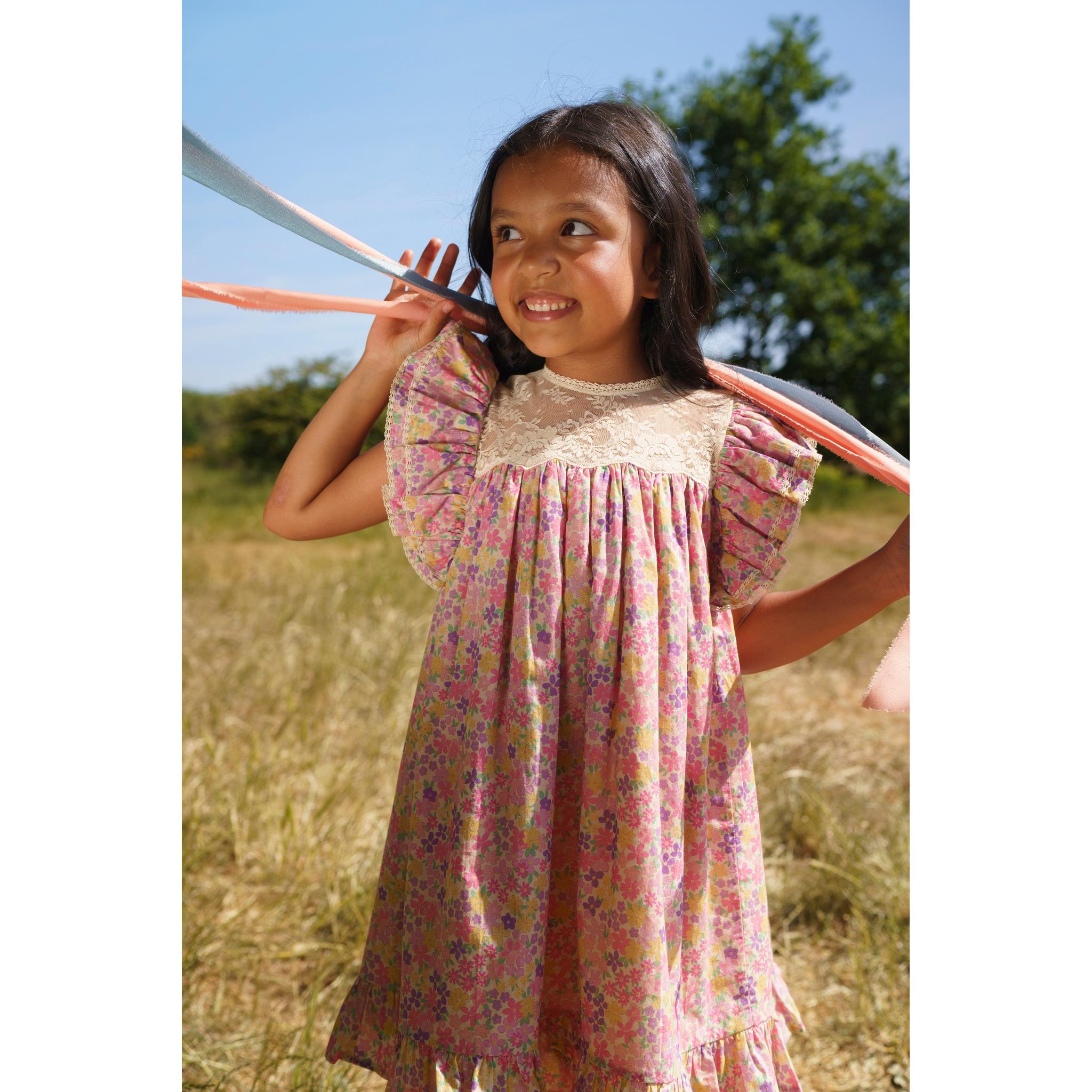 Sita Dress - EMMA FLORAL PURPLE