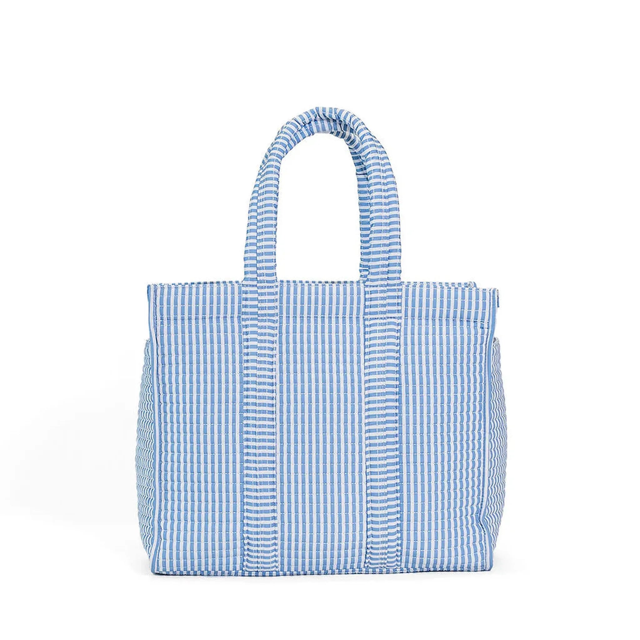 Quilted Tote Bag - Pimlico Stripe Chambray