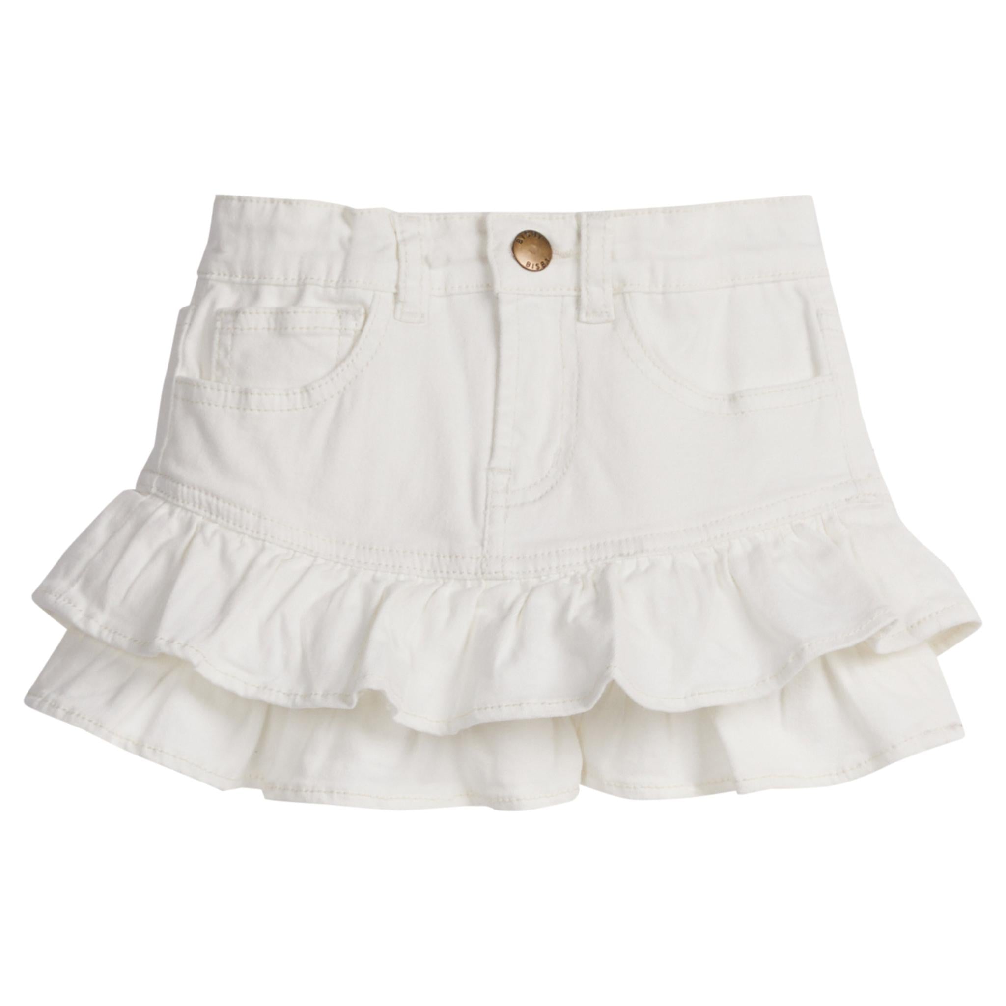 Denim Skirt - White