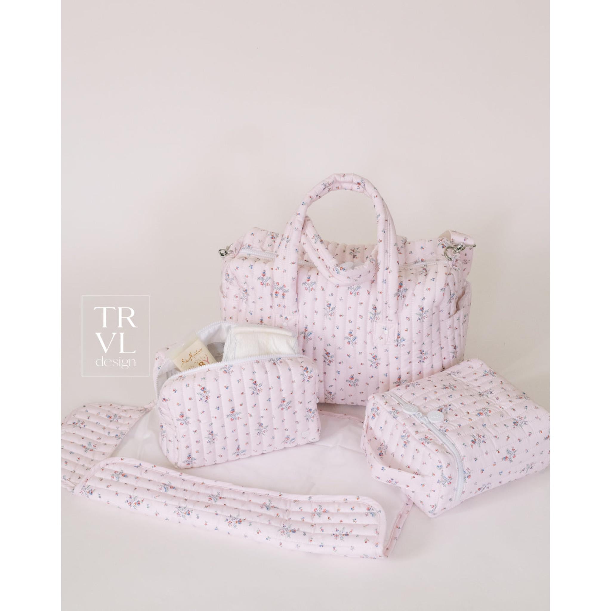 Quilted Stroller Bag Bundle + Changer + Everyday - Fleurie