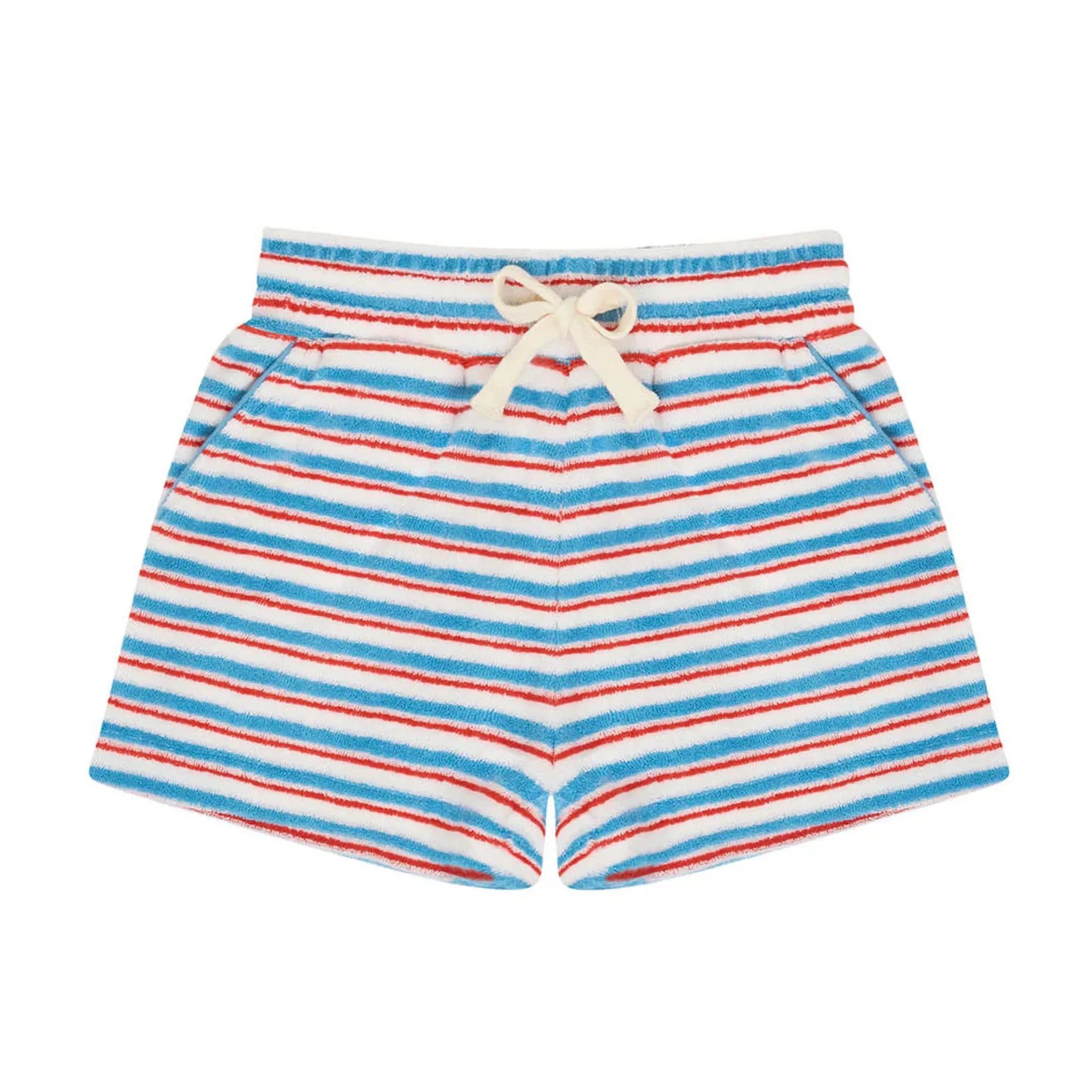 boys cerulean blue french terry short set