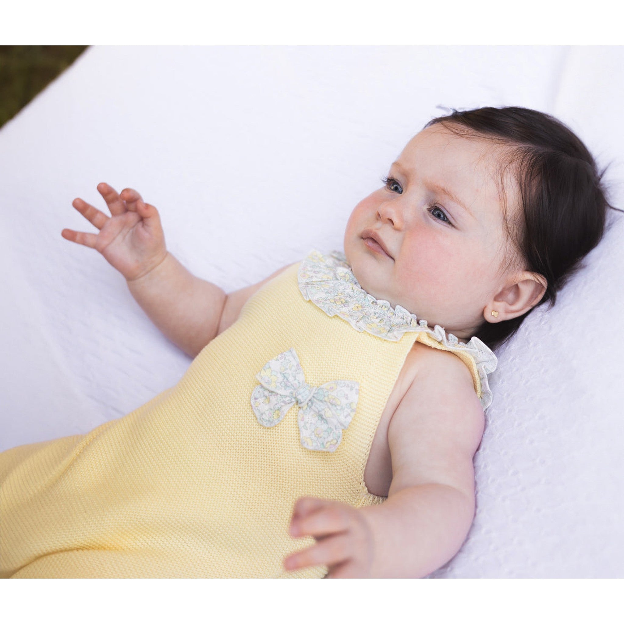 Yellow Knit Romper Aleli