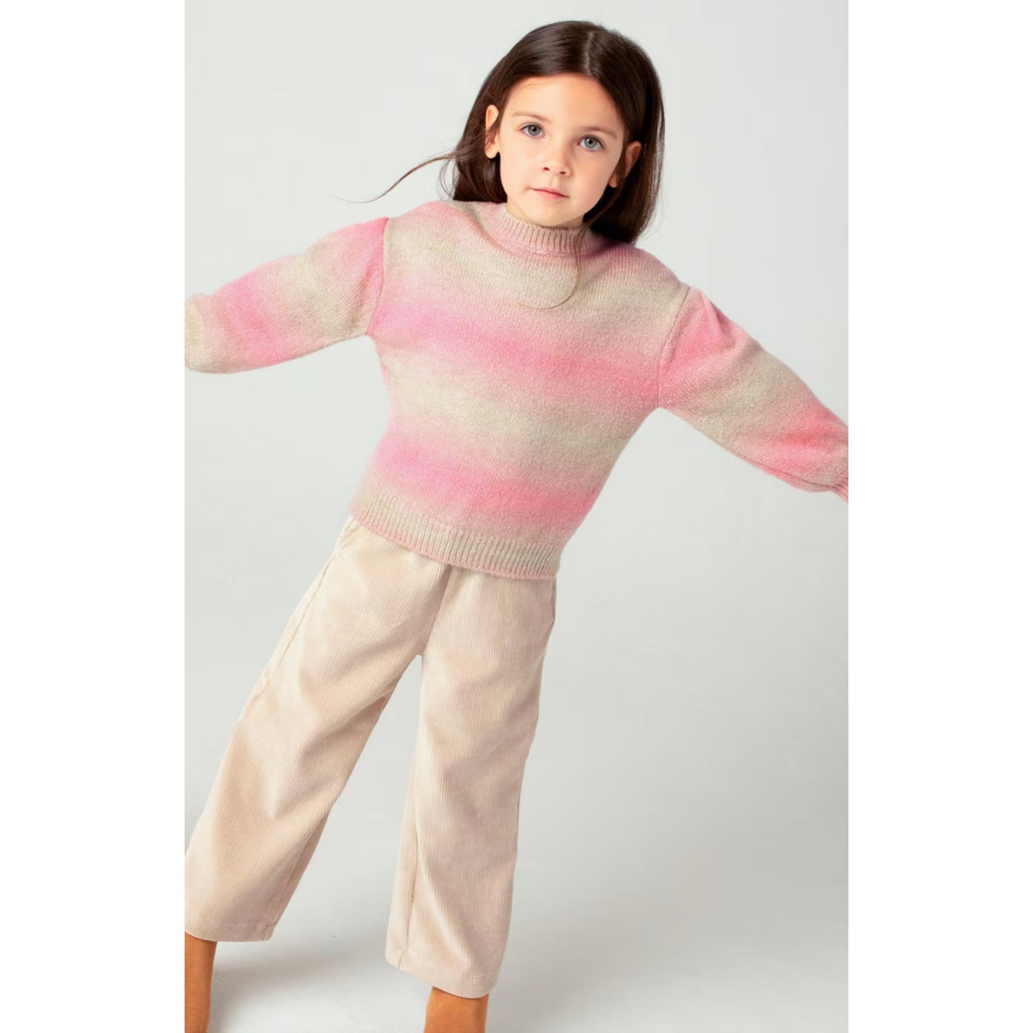 Gradient striped sweater