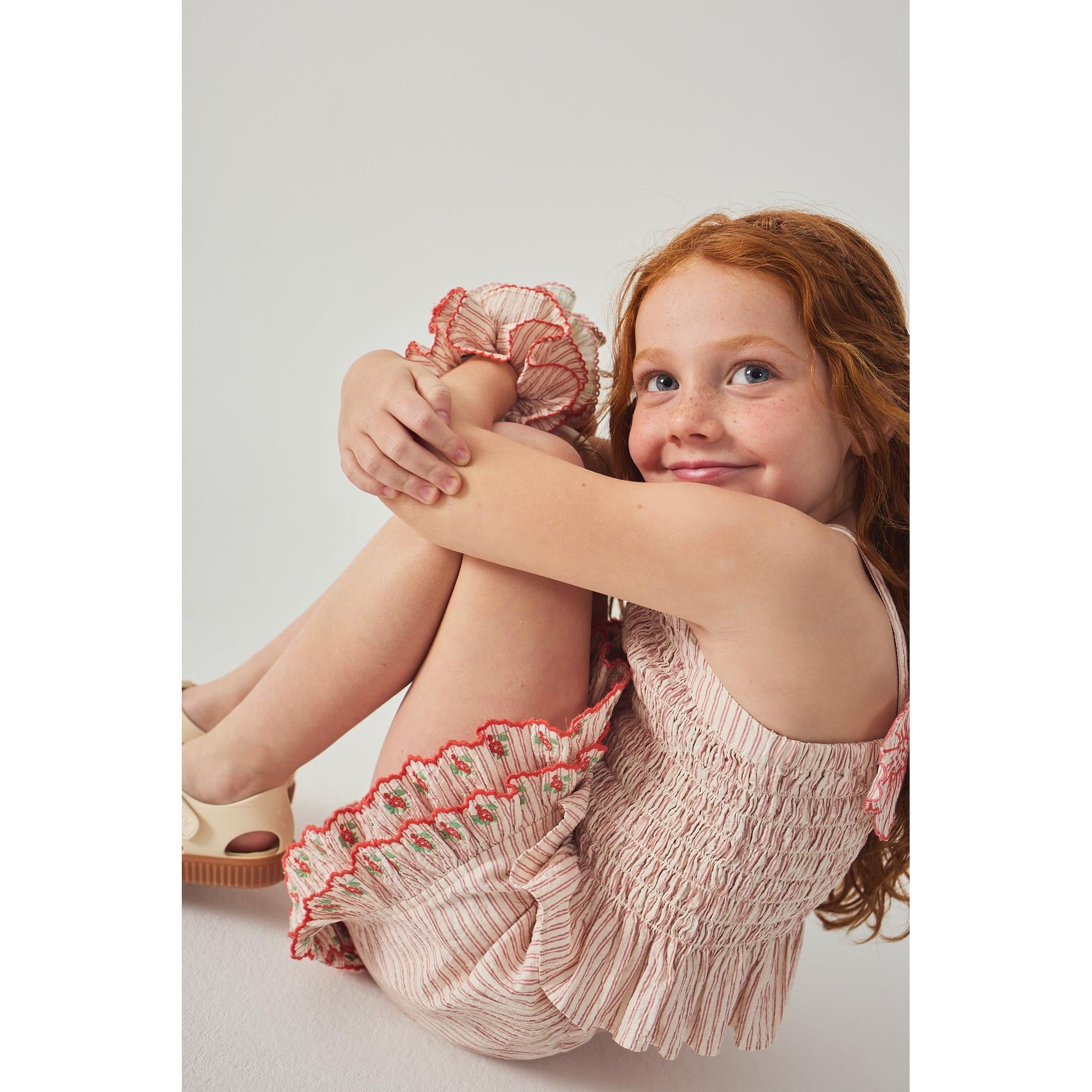 JOSEPHINE PEPLUM AND REMI RUFFLED HEM SKORTS WITH BOTANICAL EMBROIDERY