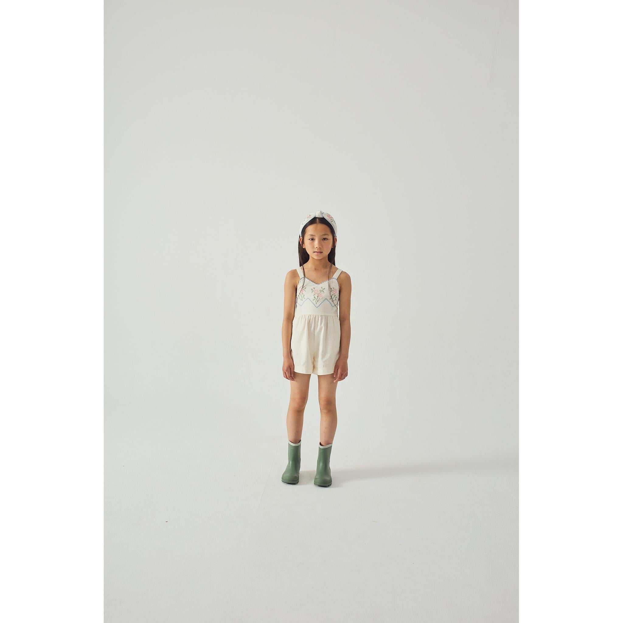 JILL PLAYSUIT WITH EMBROIDERED BIB