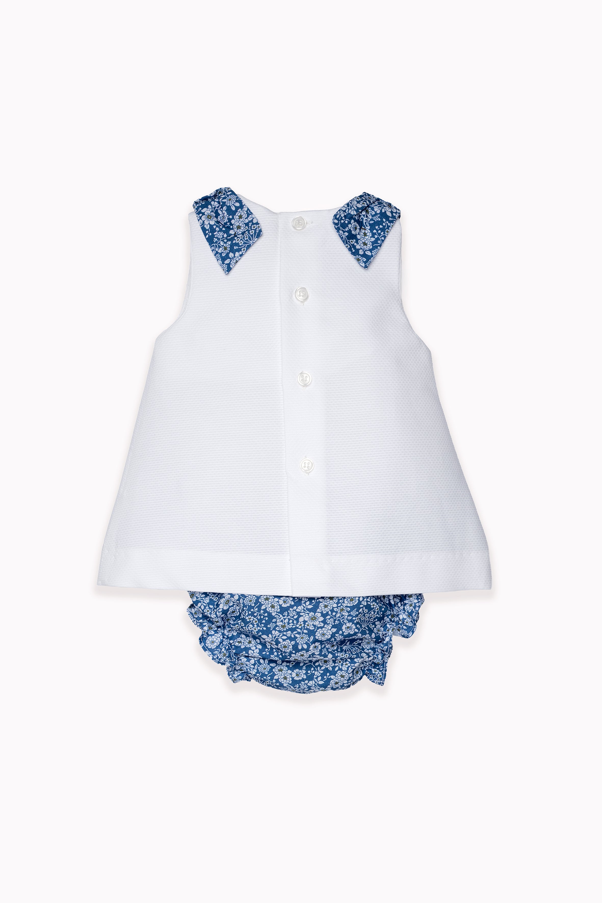 Flor Azul Pique Dress