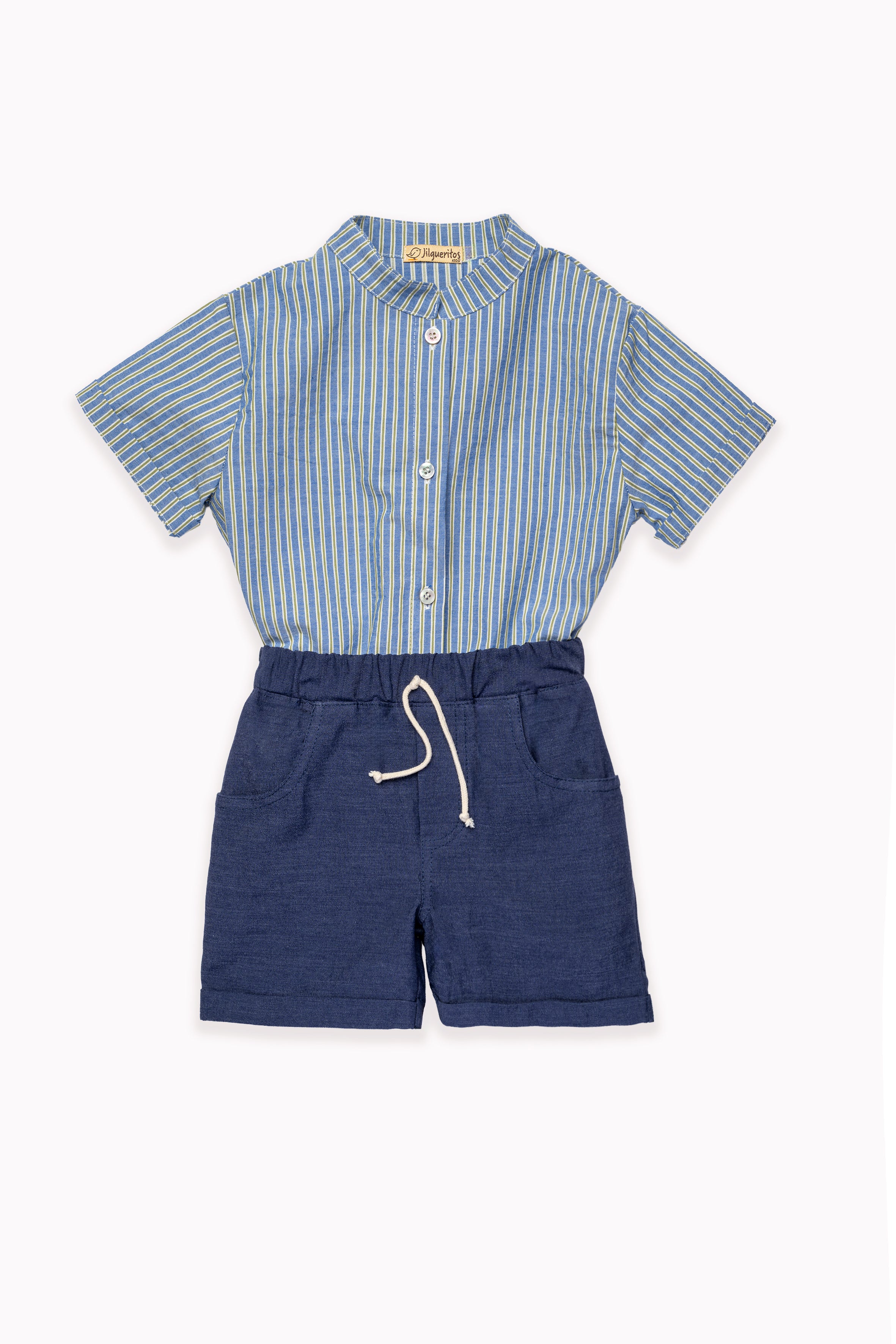 Flor Azul Boy Short Set