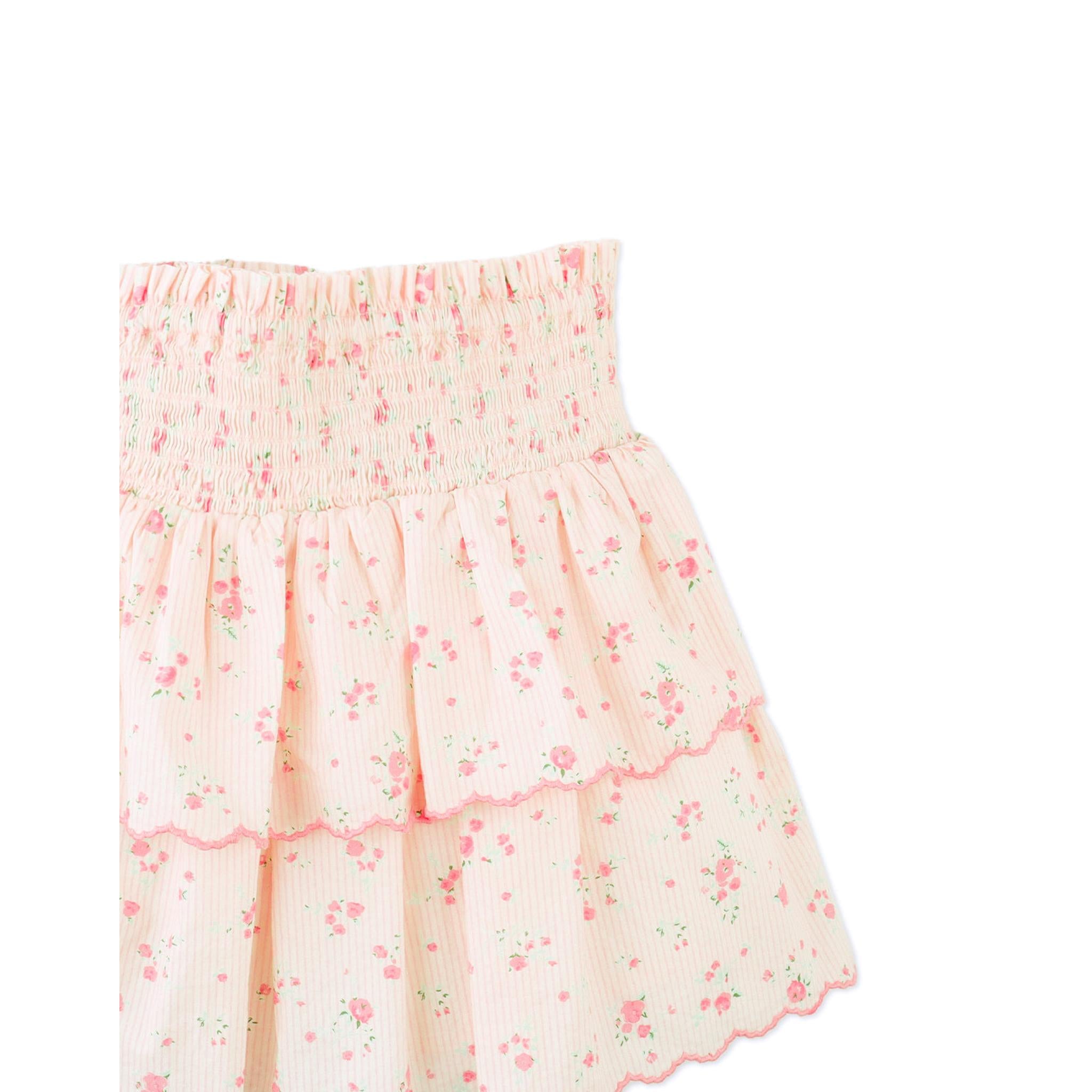 PRISCILLA SMOCKED TOP WITH PUFF SLEEVES & BEA SKORT WITH SMOCKED BODICE & EMBROIDERED SCALLOP