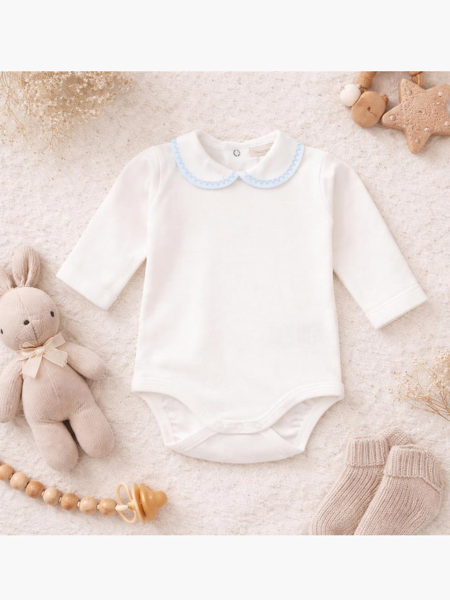 DOTS Long-sleeved round neck bodysuit