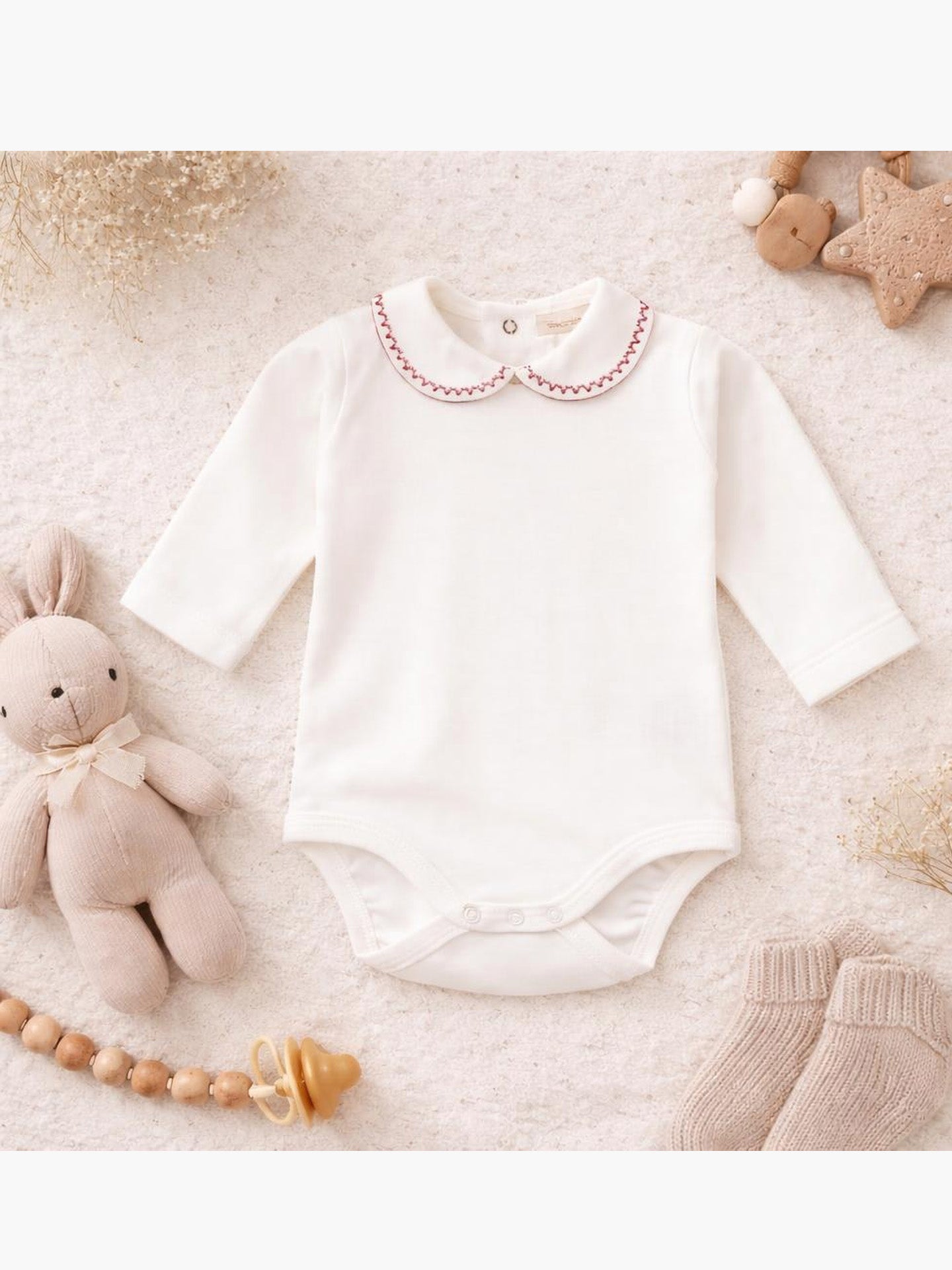 DOTS Long-sleeved round neck bodysuit