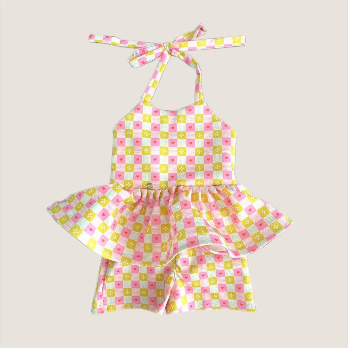 Alejandra Short Set - Cuadros Flor