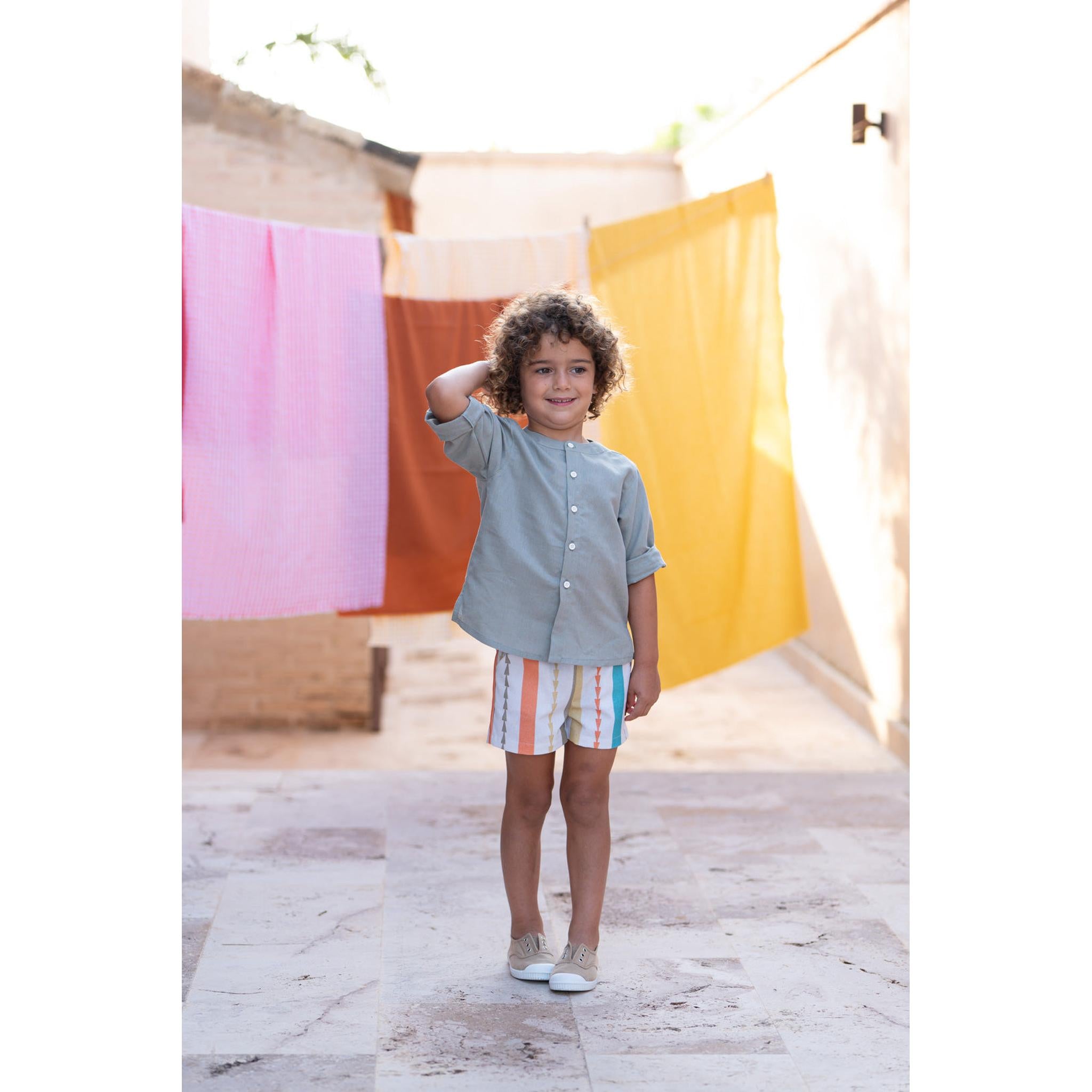 Multi Short Set - Blue Top
