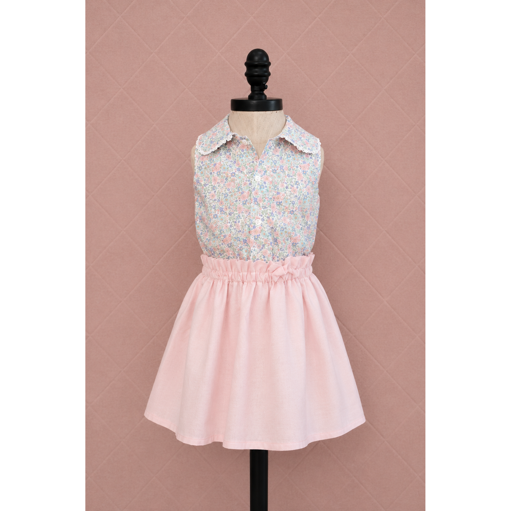Bubble Linen Skirt Set