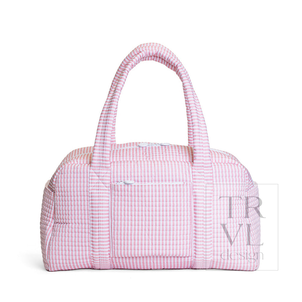 Quilted Grande Duffle - Pimlico Stripe Dusty Rose