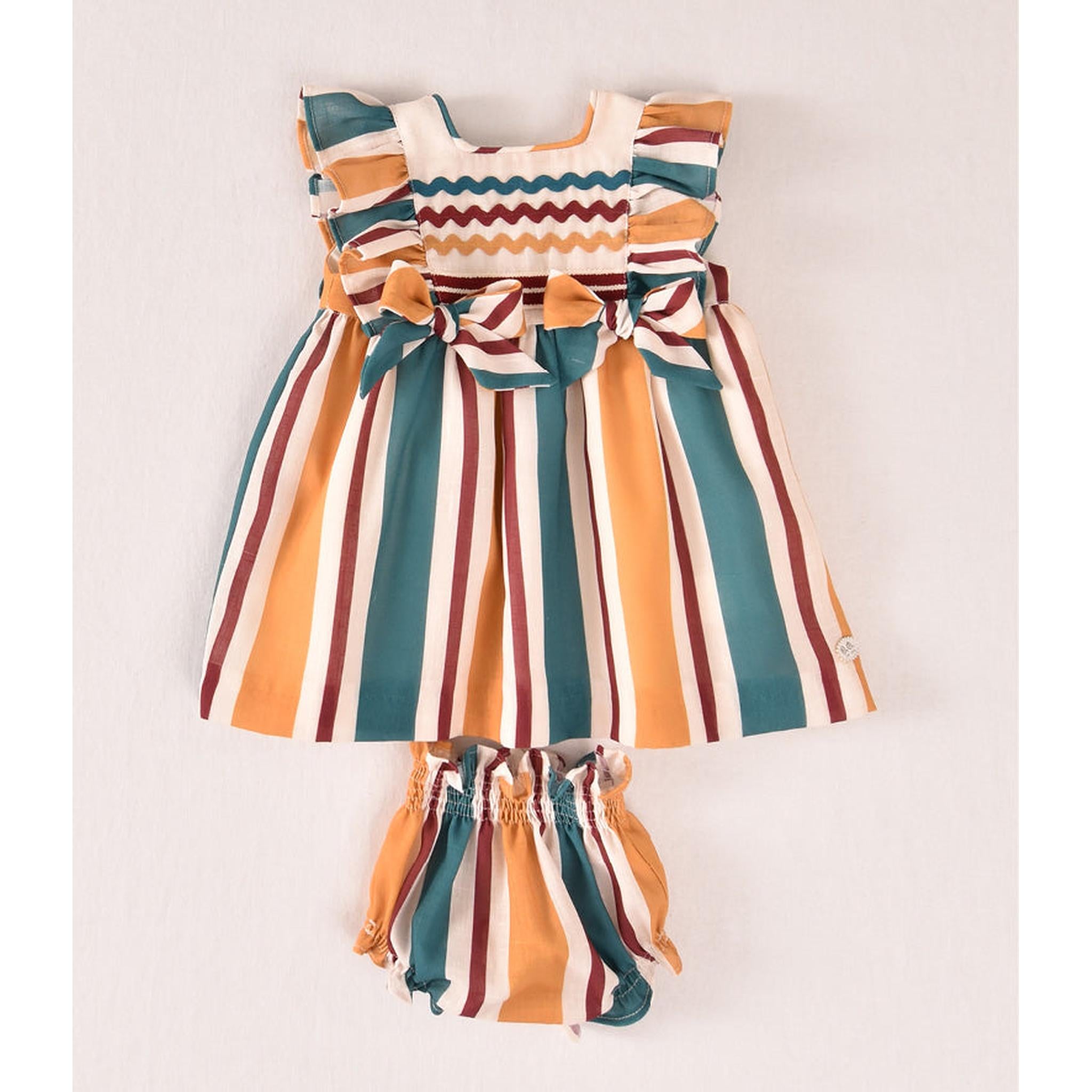 Vestido Raya Tricolor Bebe