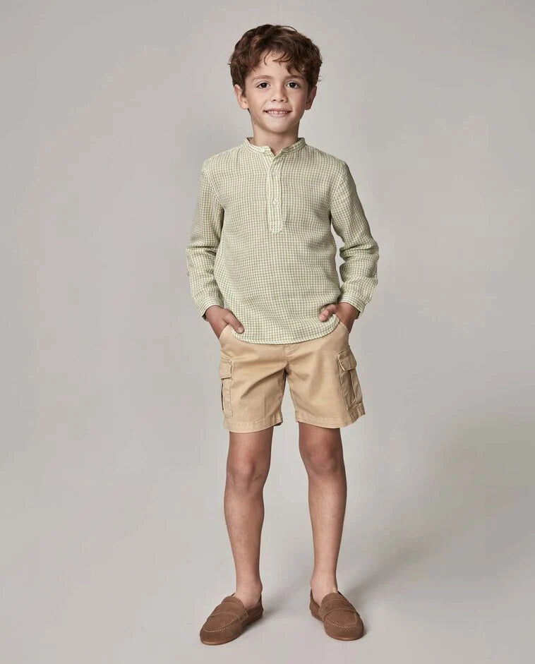Set Camisa Mao Vichy Cargo