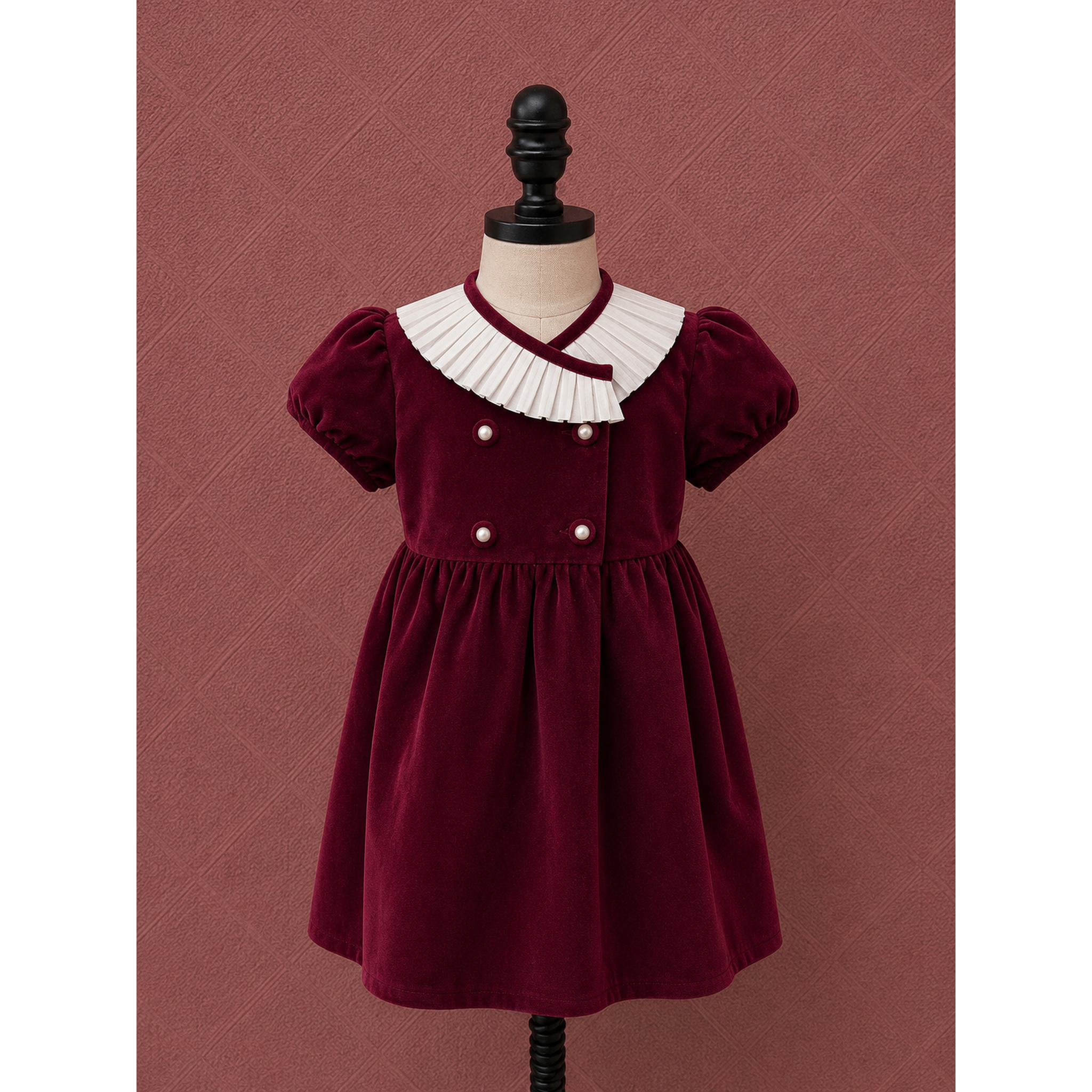 Vestido Burdeos Velvet Cruzado