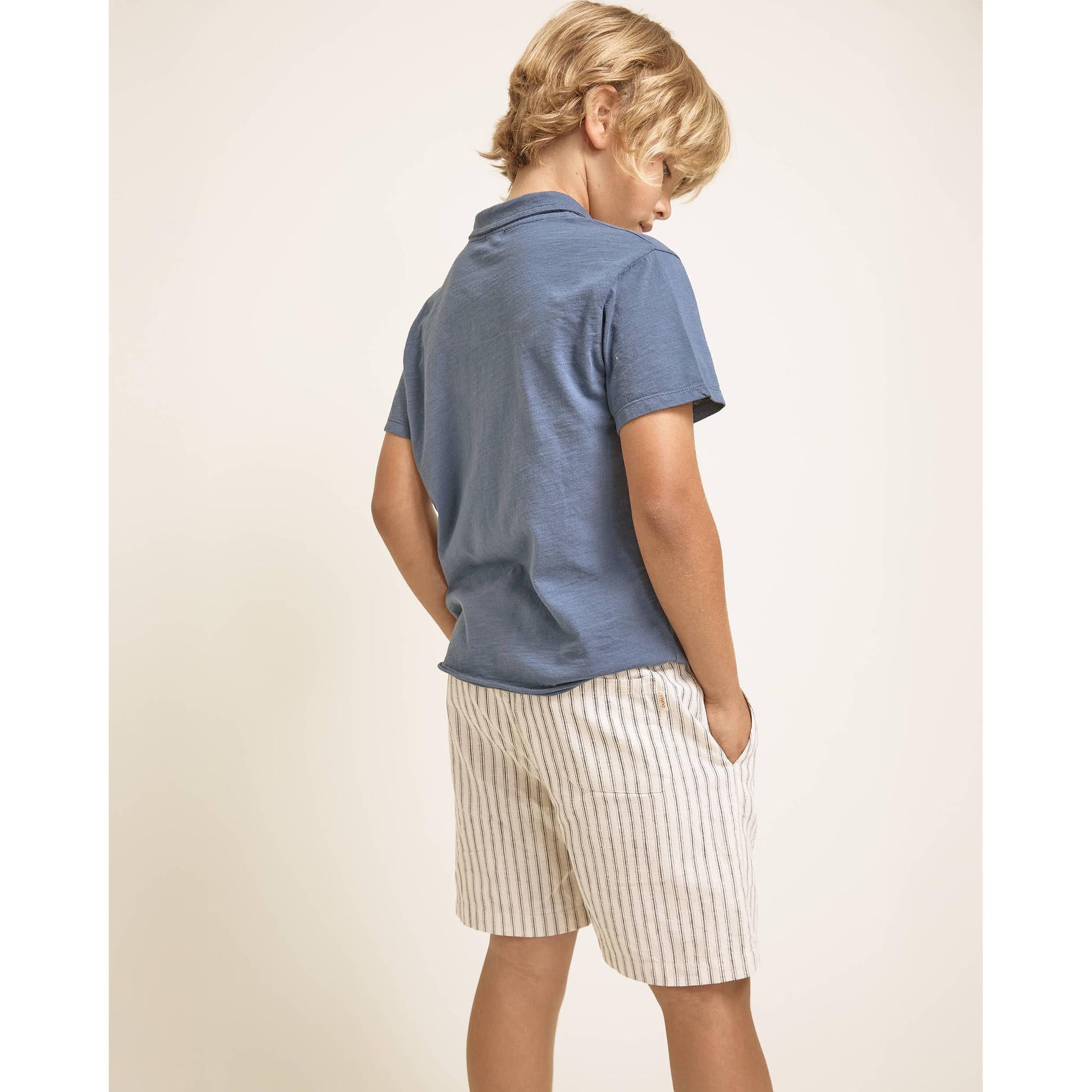 Linen Stripes Bermuda Set