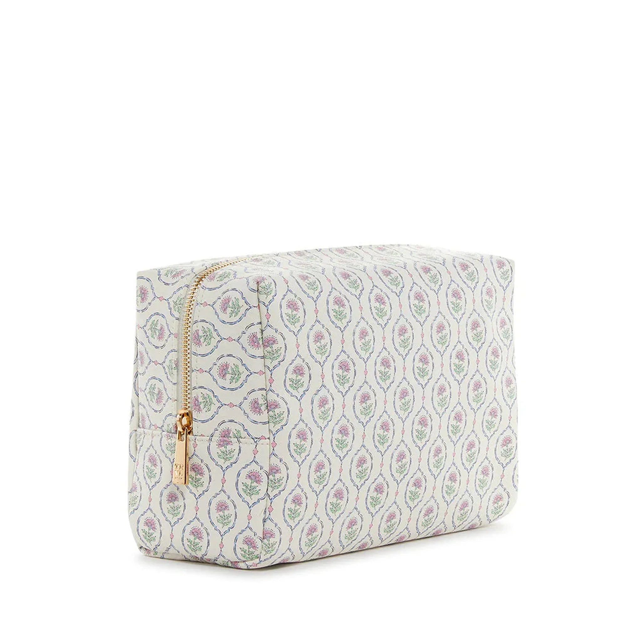 LUXE Everyday Cosmetic Bag - ANTIBES with Navy Pinstripe Liner