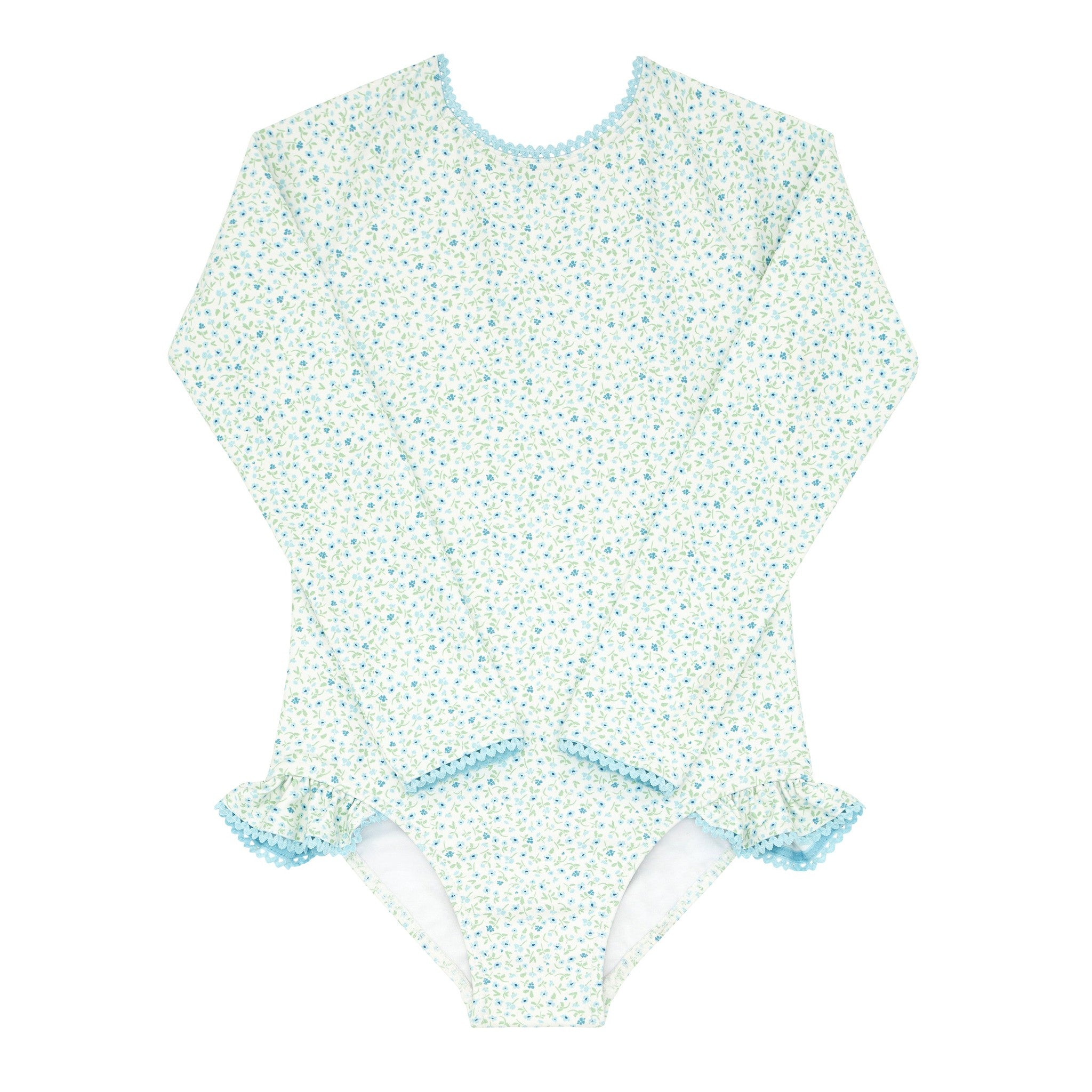 girls hibiscus ditsy rashguard one piece